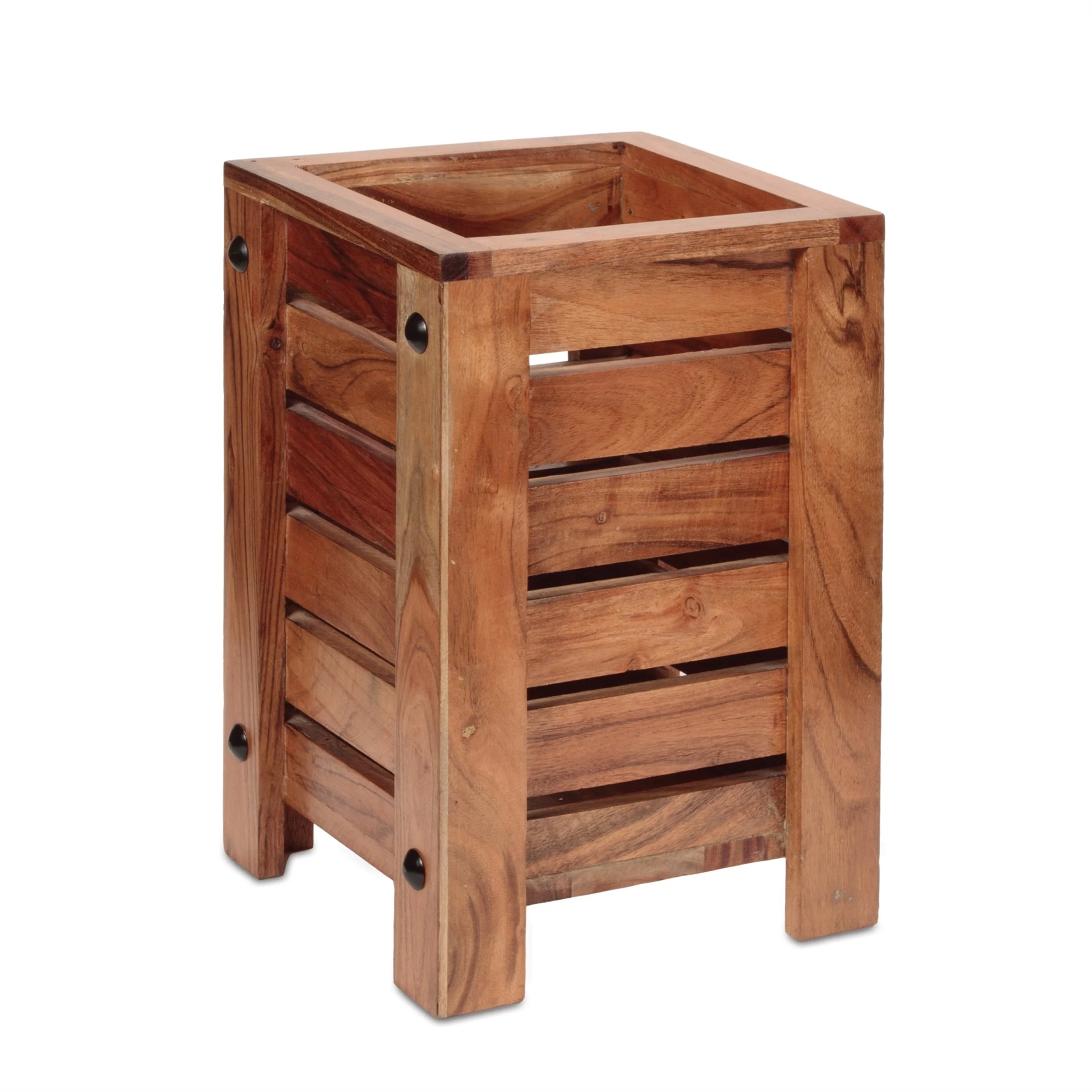 Natural Mango Wood Box Planter (Set of 2) - Image 4