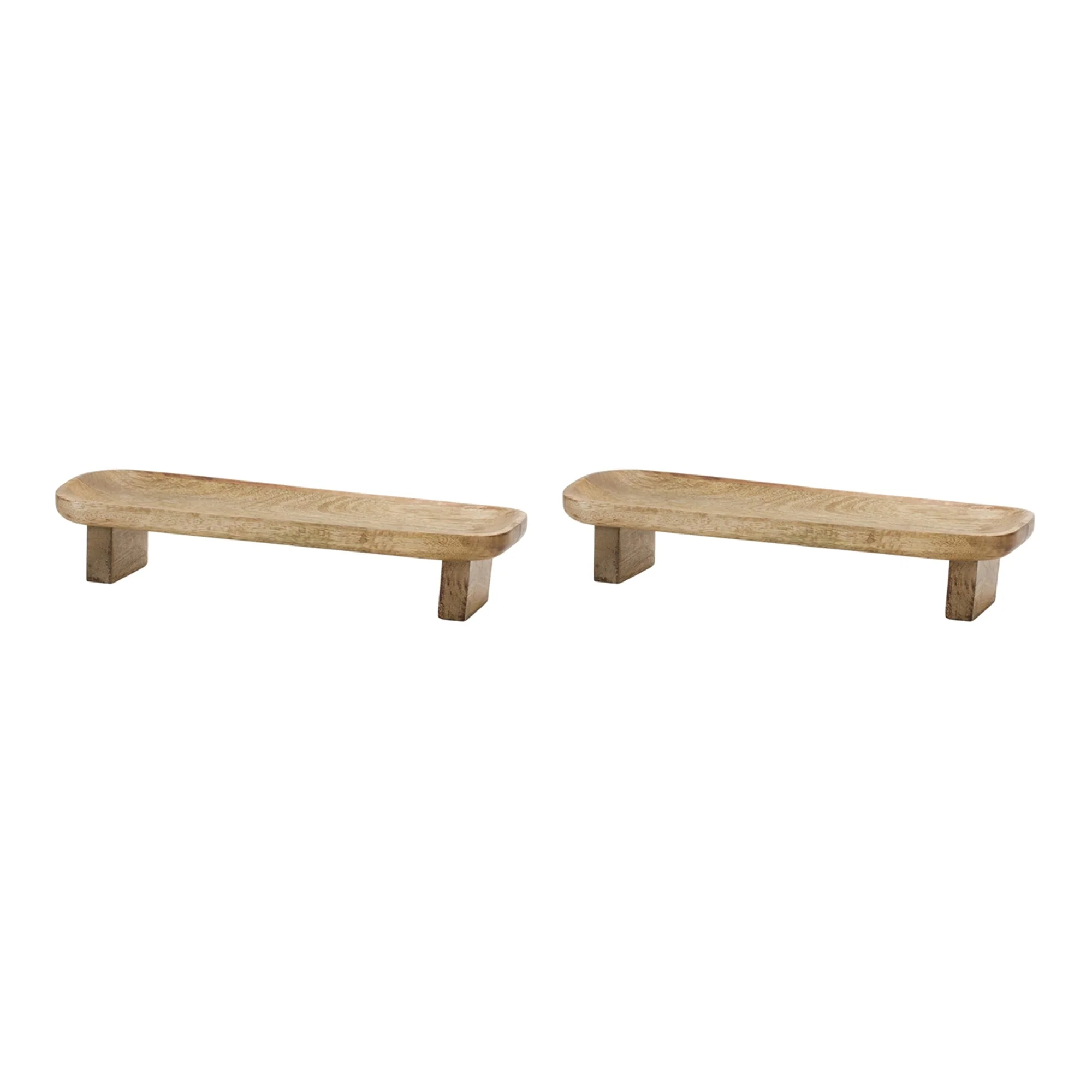 Natural Mango Wood Tray (Set of 2) - Image 2