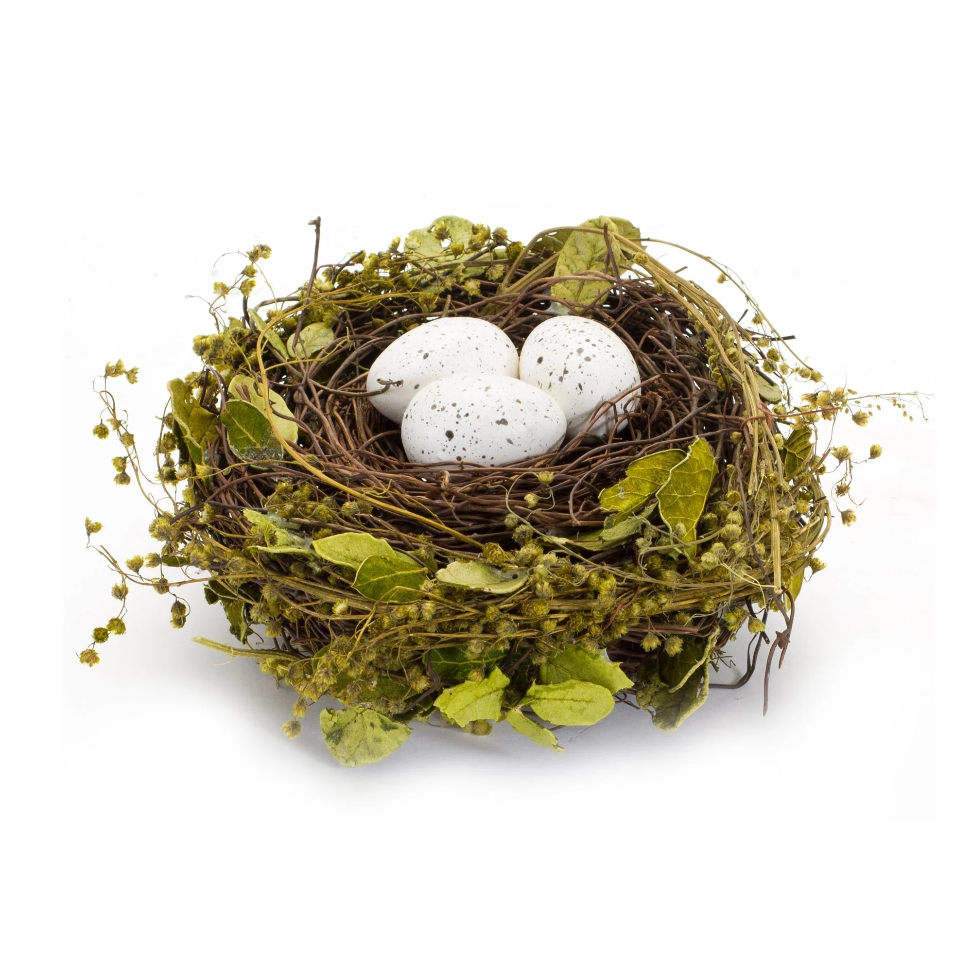 Natural Twig Bird Nest with Speckled Egg Accent (Set of 4) - Image 3