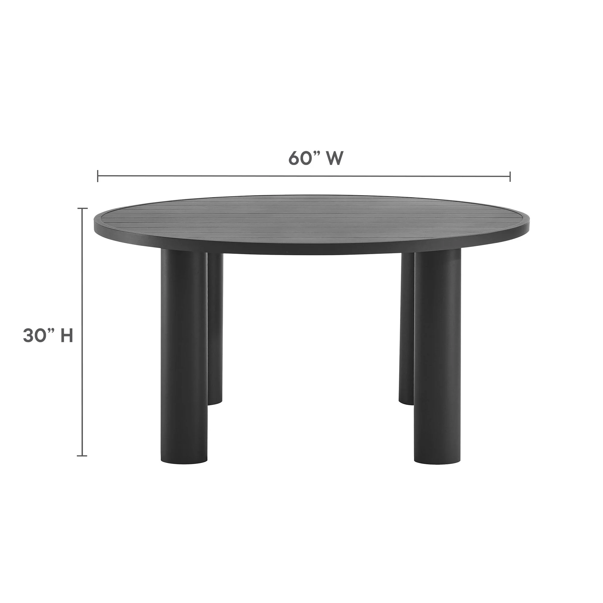 Nautica 5-Piece Round Outdoor Patio Aluminum Dining Table and Chairs Set by Modway - Image 15