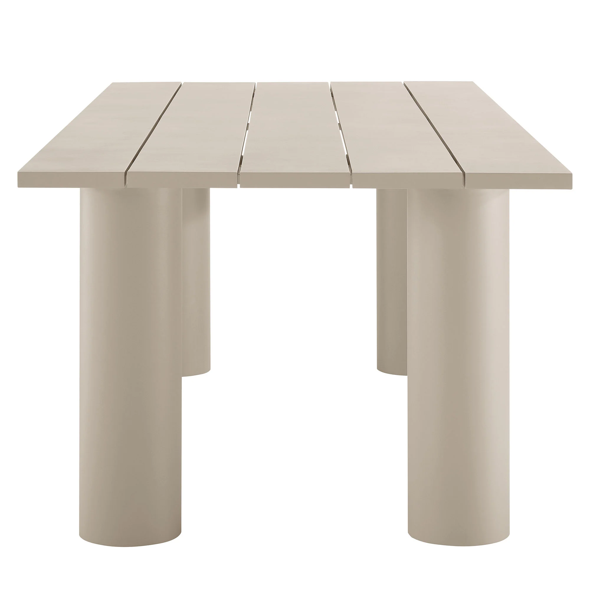 Nautica Outdoor Patio 87" Rectangular Aluminum Dining Table by Modway - Image 4