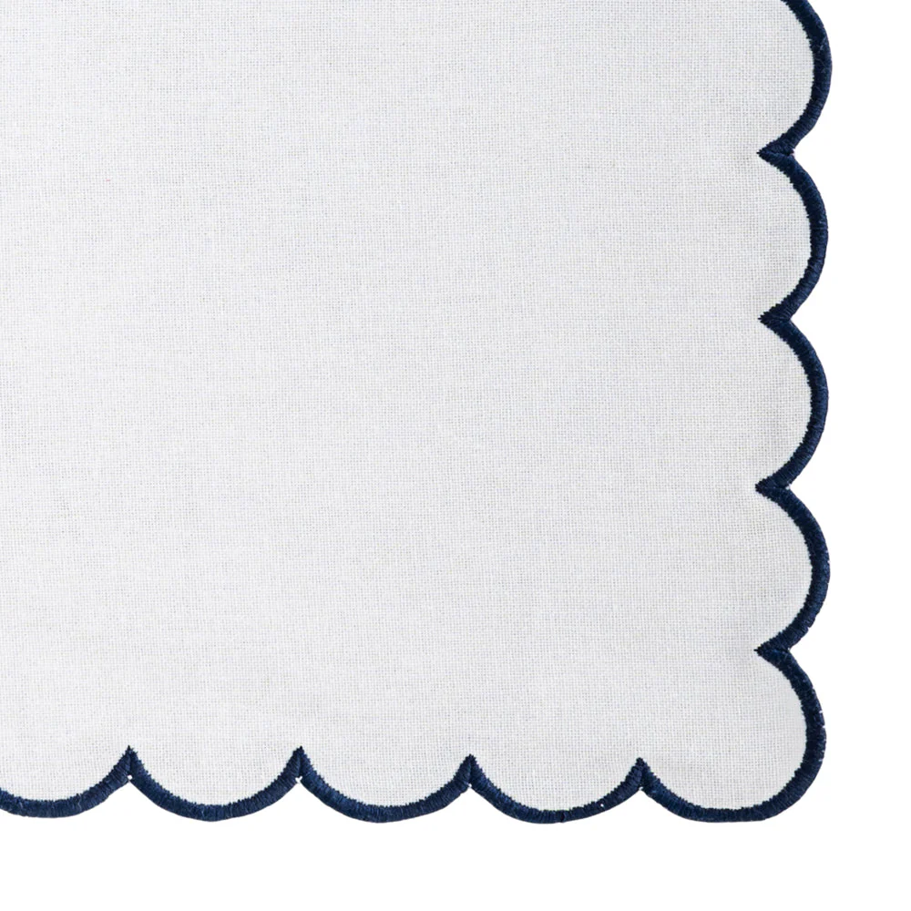 Navy and White Cloth Napkins - Image 6
