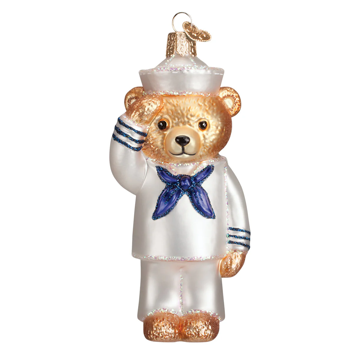 Navy Bear Ornament - Image 3
