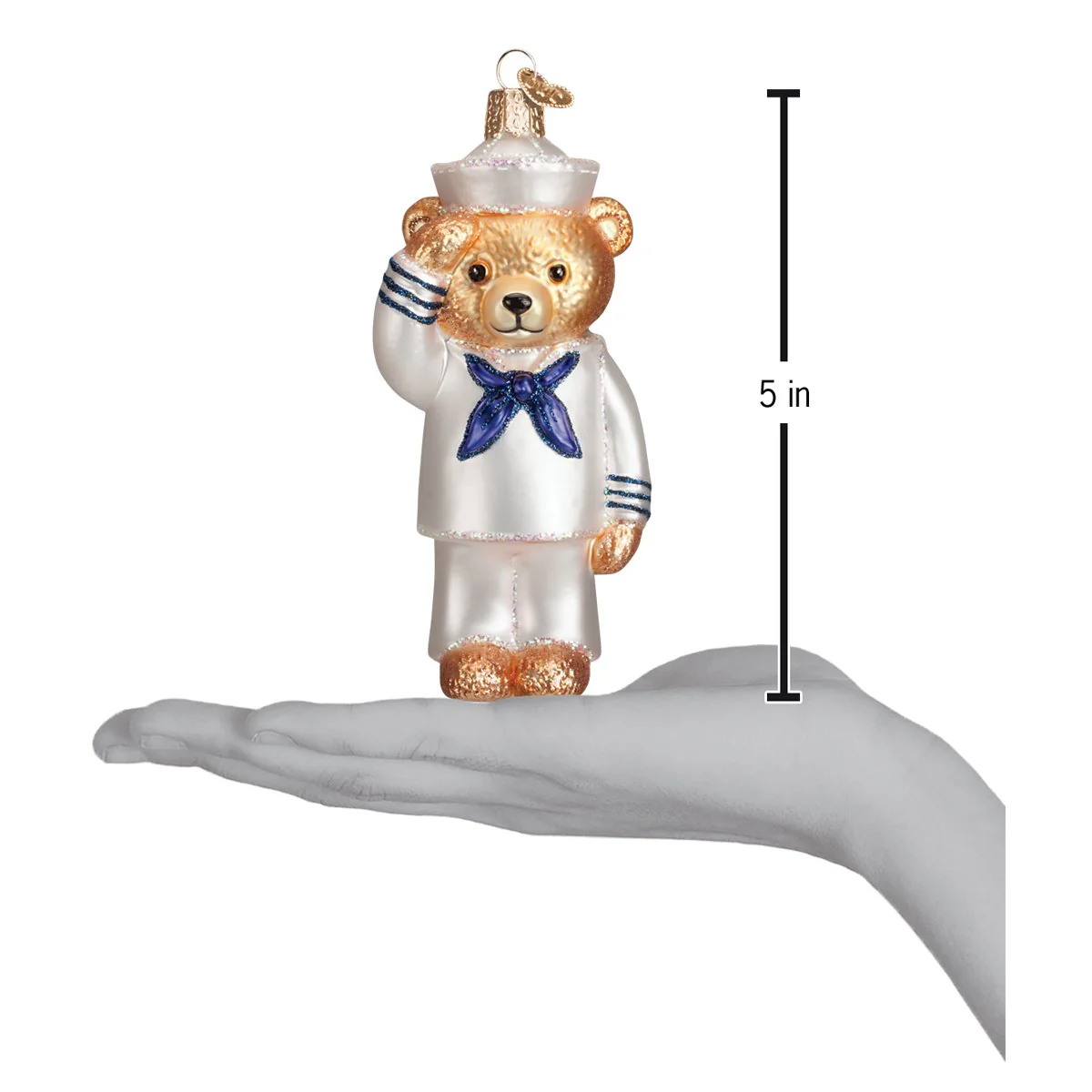 Navy Bear Ornament - Image 6