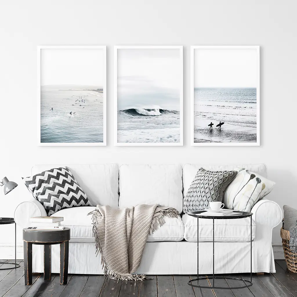 Navy Blue Surfing Wall Art. Set of 3 Prints - Image 2
