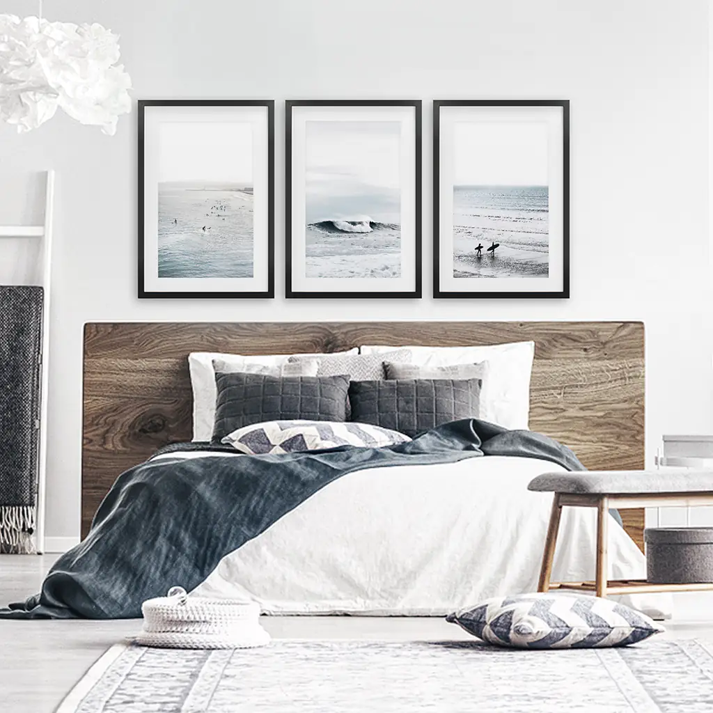 Navy Blue Surfing Wall Art. Set of 3 Prints - Image 4