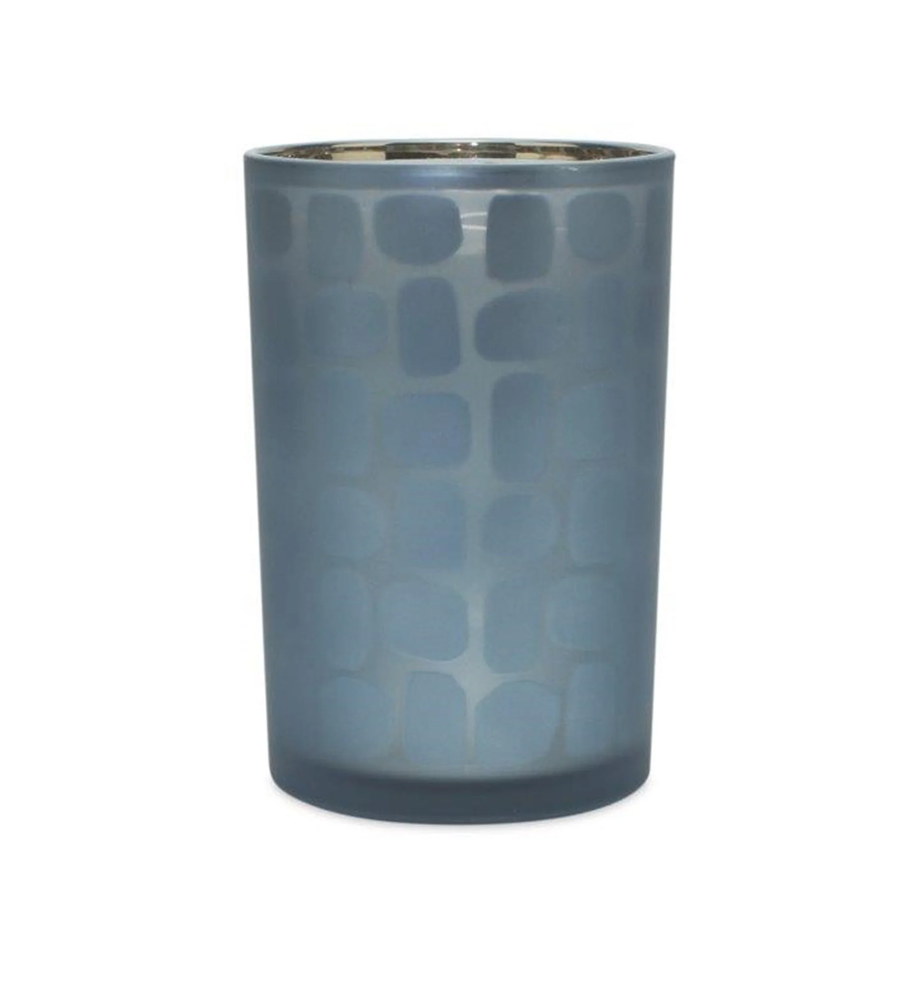 Navy Frosted Glass Candle Holder (Set of 2) - Image 2