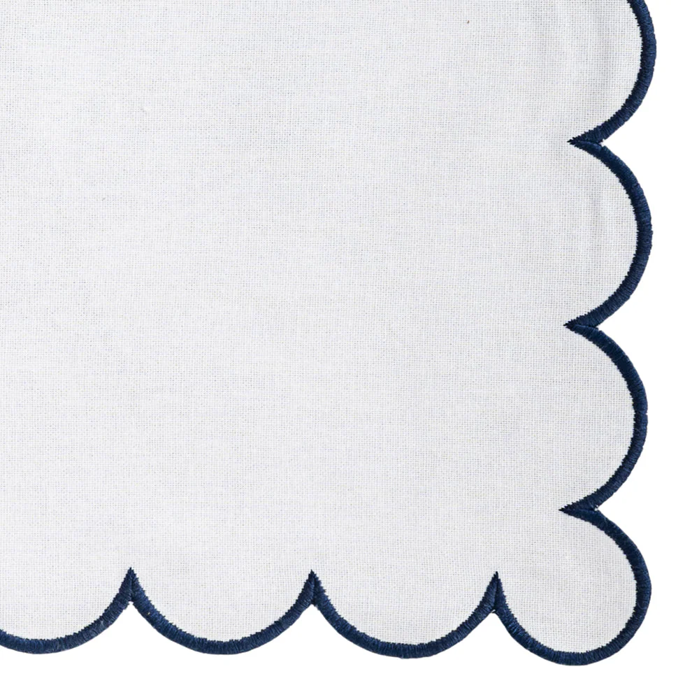 Navy Scalloped Edge Napkins - LongWave - Image 6