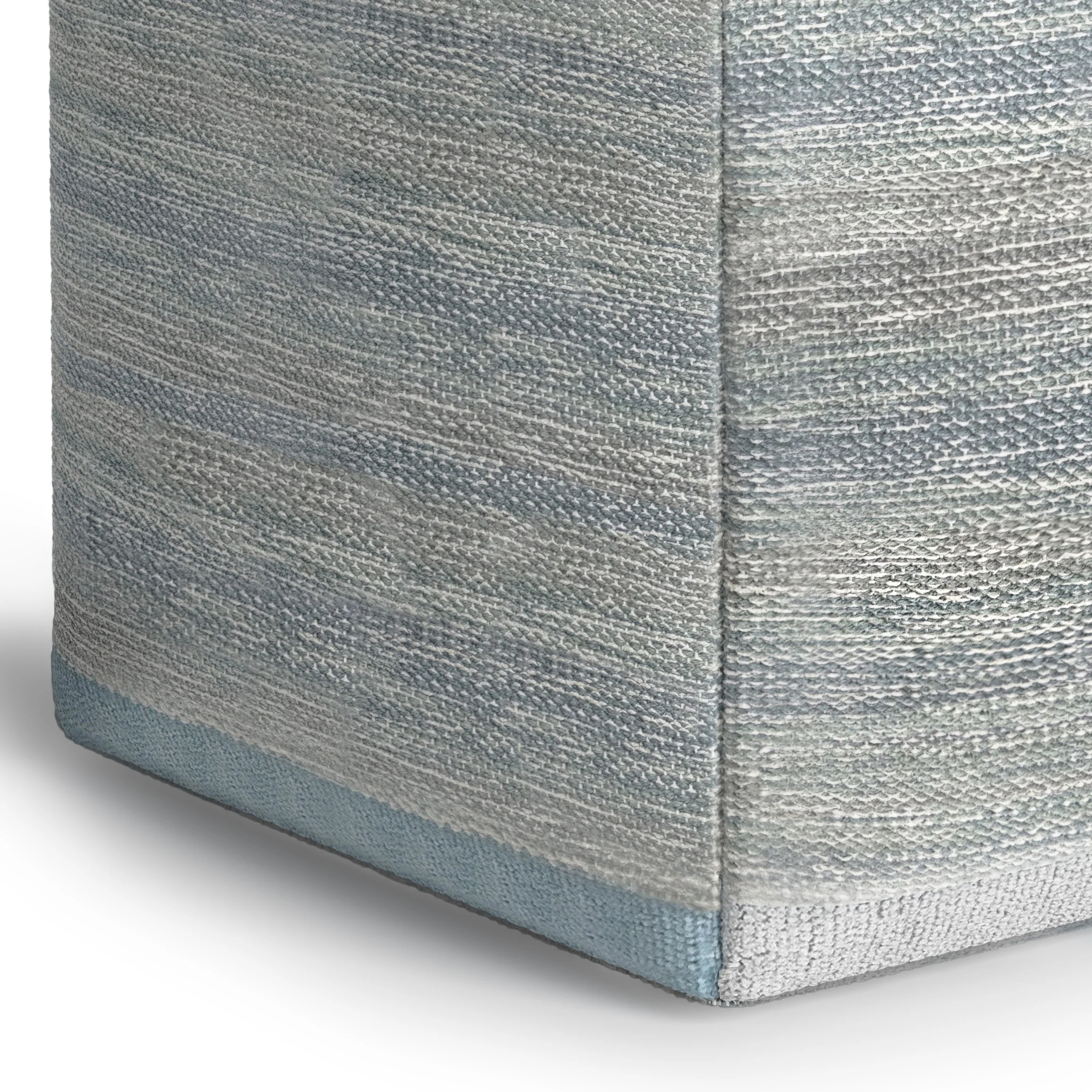 Naya Cube Pouf - Blue Melange - Image 3