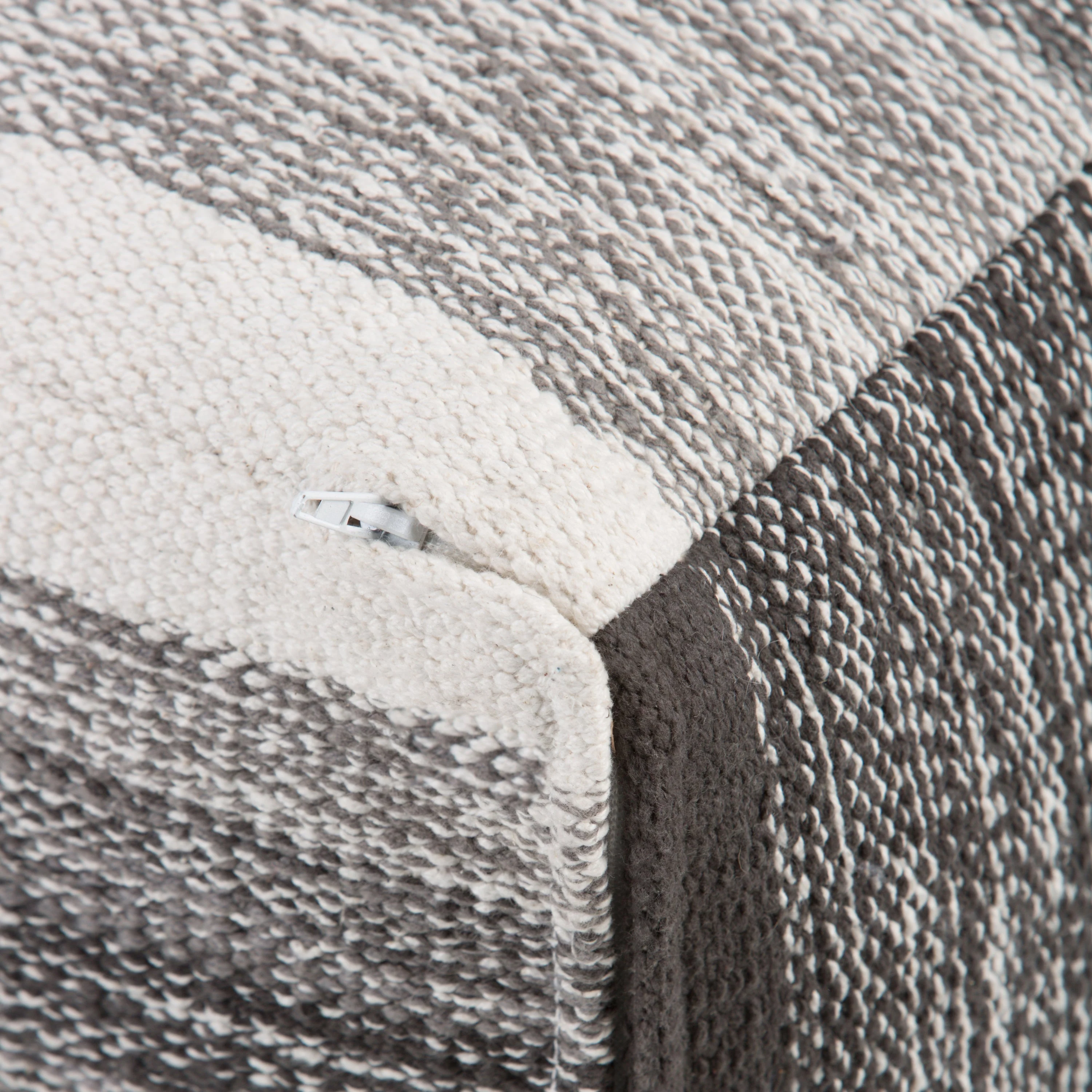 Naya Cube Pouf Patterned Grey Melange - Image 3