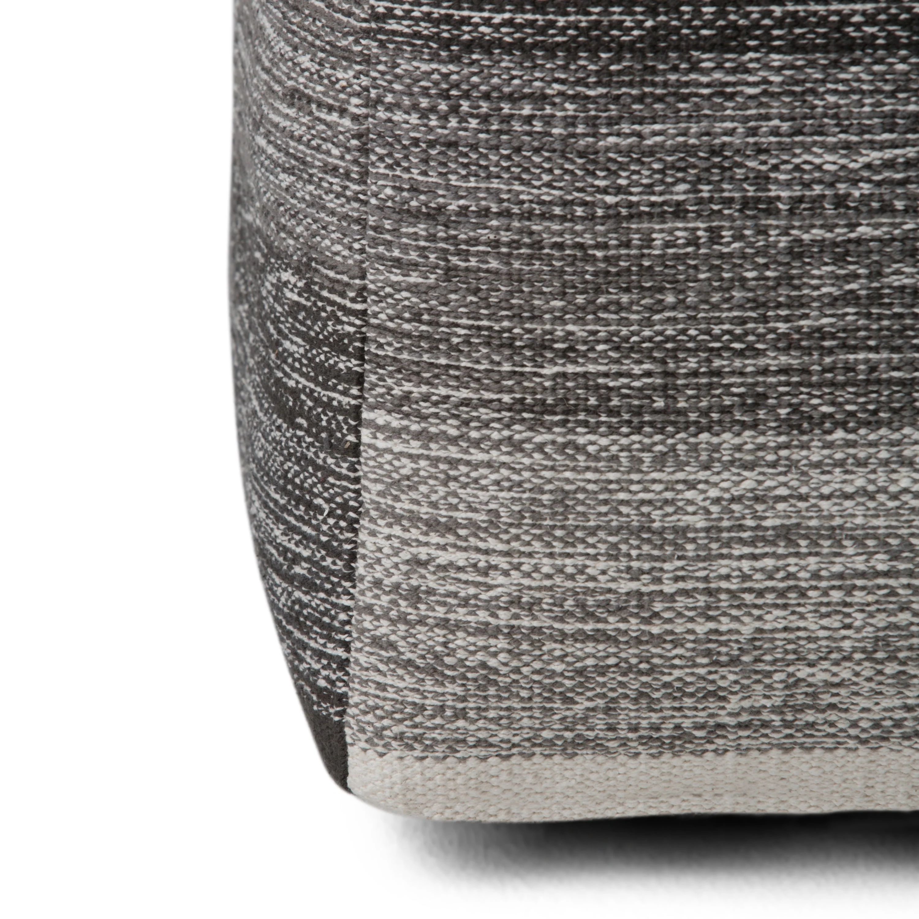Naya Cube Pouf Patterned Grey Melange - Image 4