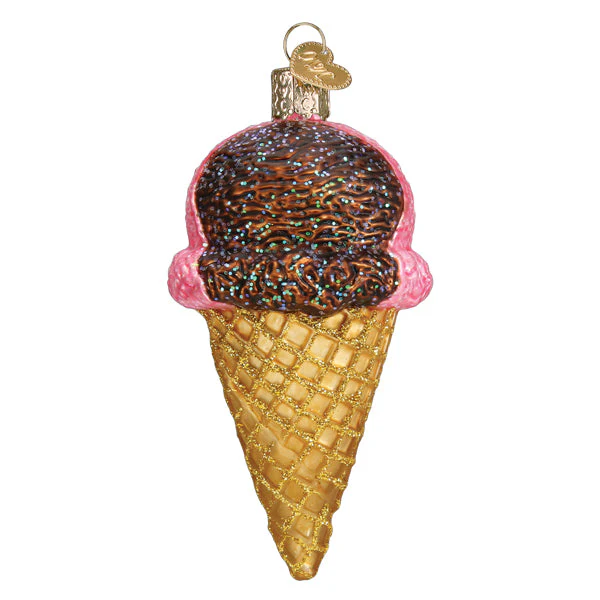 Neapolitan Ice Cream Cone Ornament - Image 4