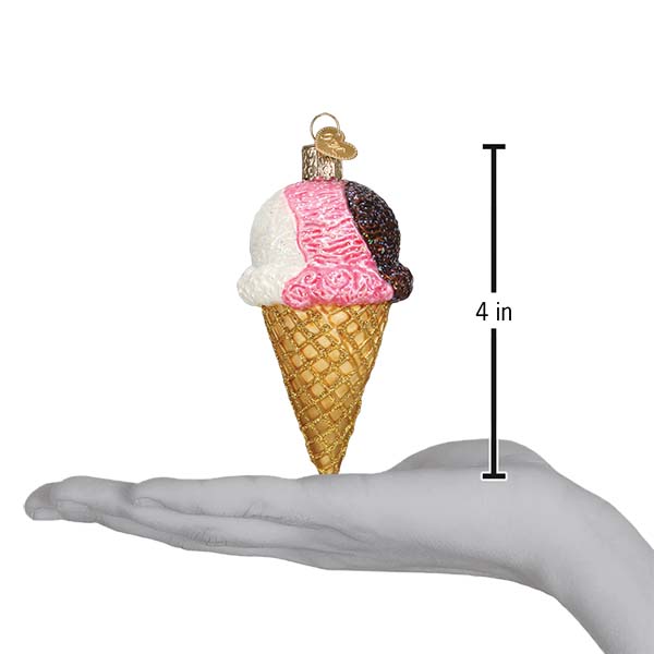 Neapolitan Ice Cream Cone Ornament - Image 6