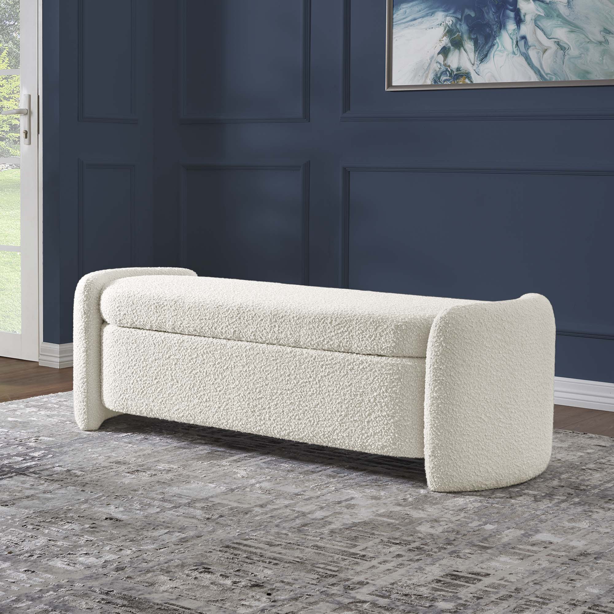 Nebula Boucle Upholstered Bench by Modway - Image 7
