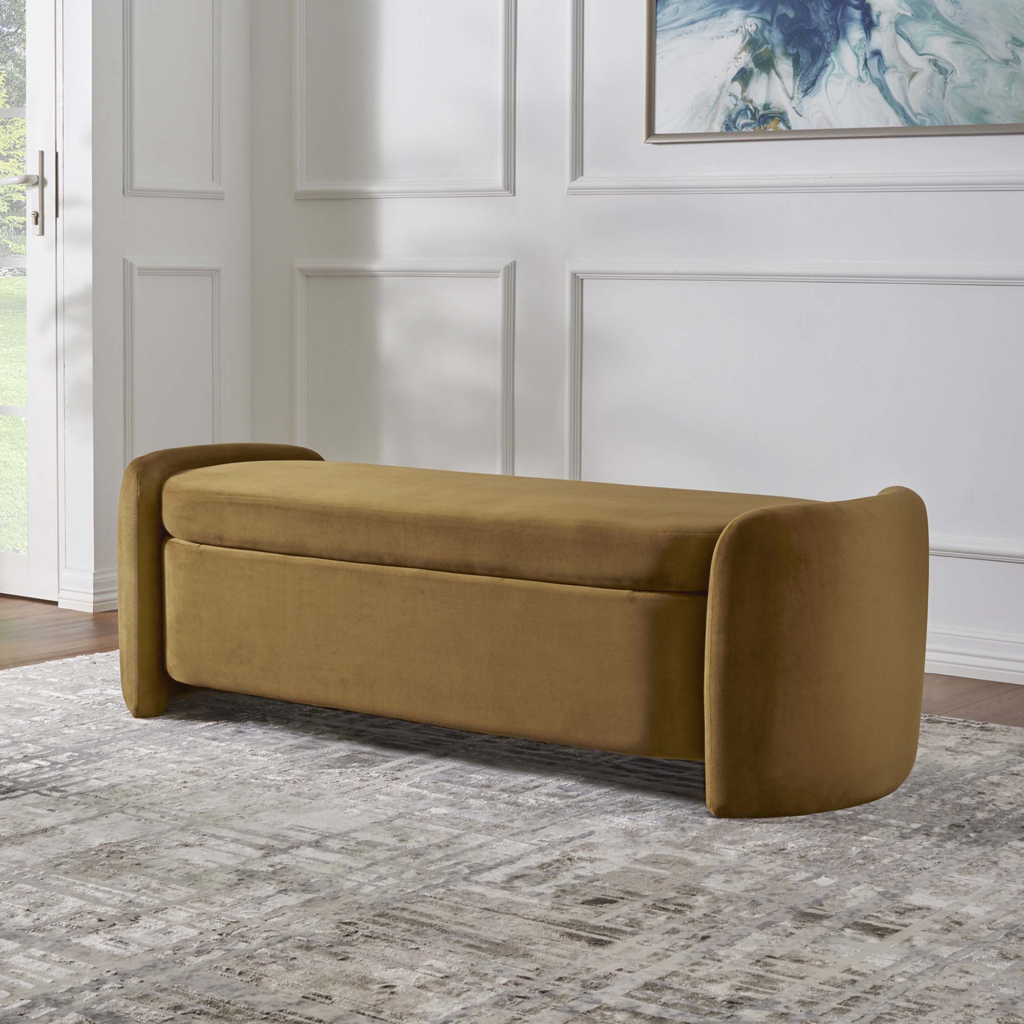 Nebula Upholstered Performance Velvet Bench by Modway - Image 7