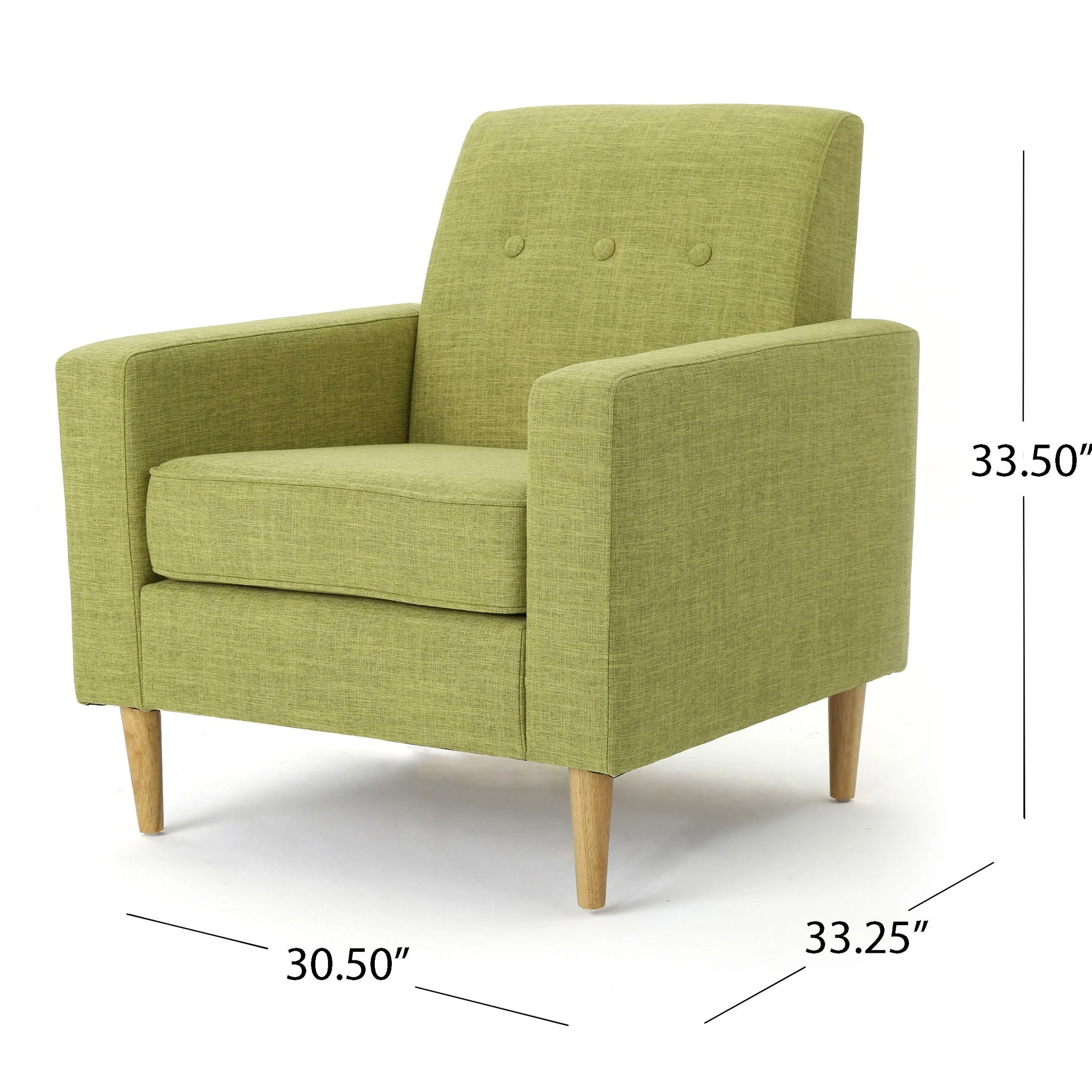 Nebulize - Upholstered Fabric Club Chair With Button Tufted And Square Off Arm And Back - Image 16