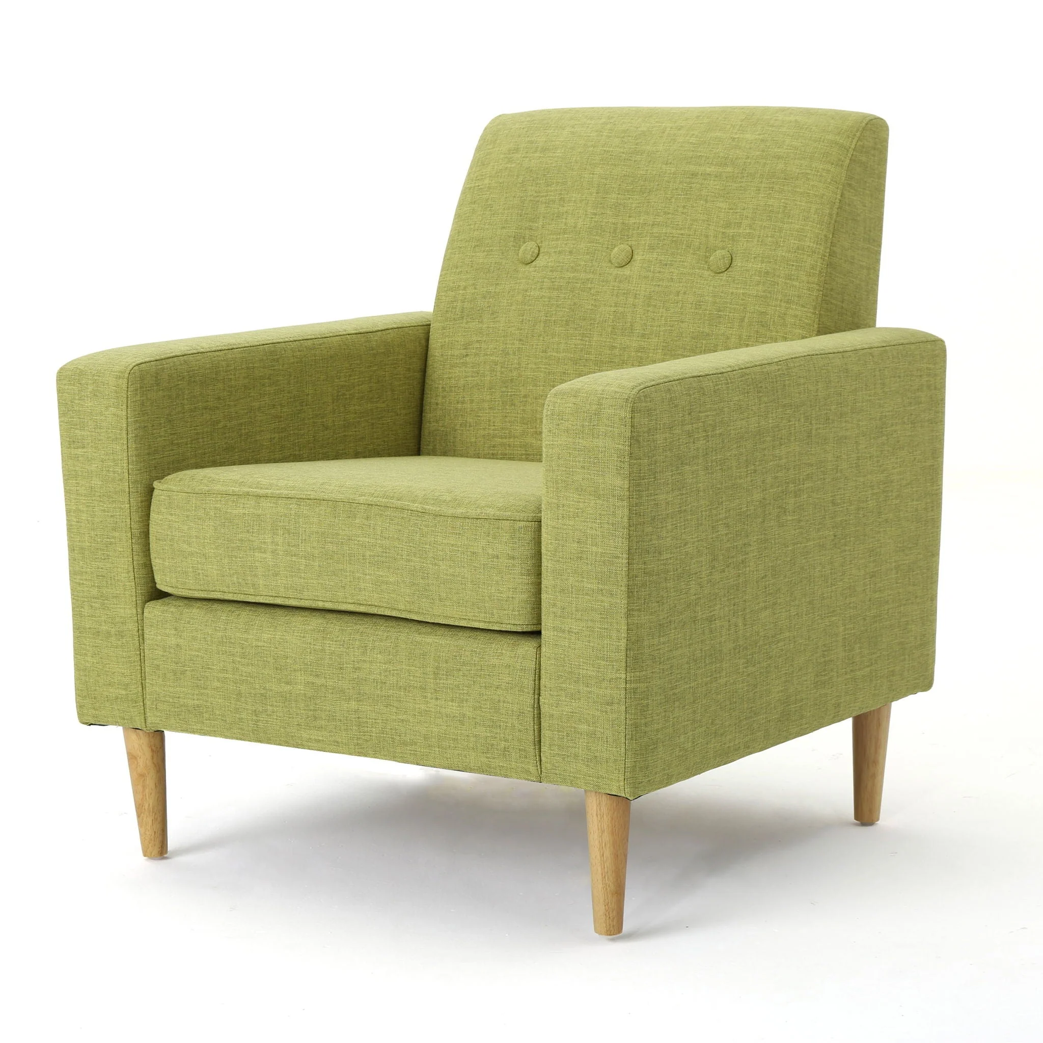 Nebulize - Upholstered Fabric Club Chair With Button Tufted And Square Off Arm And Back - Image 4