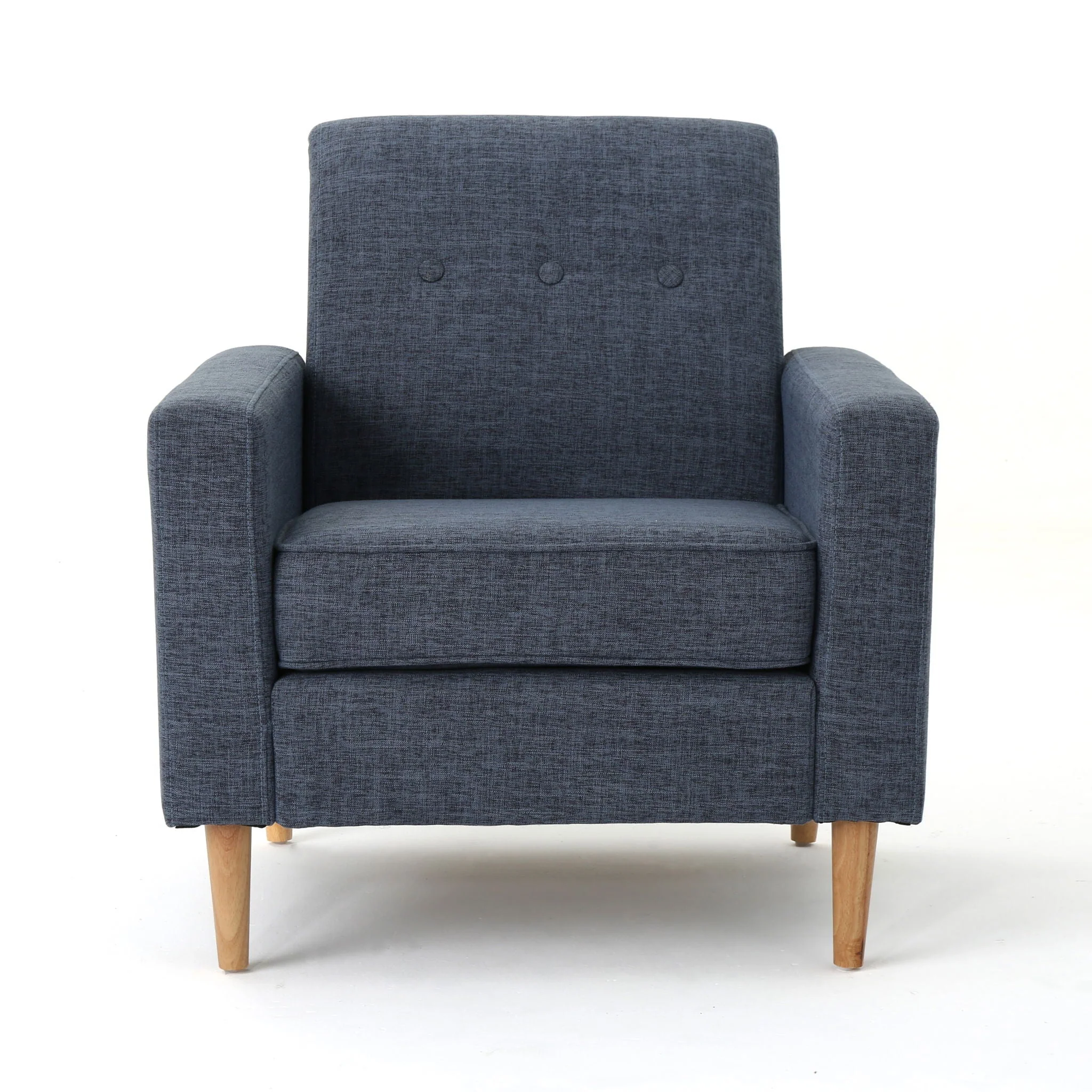 Nebulize - Upholstered Fabric Club Chair With Button Tufted And Square Off Arm And Back - Image 5
