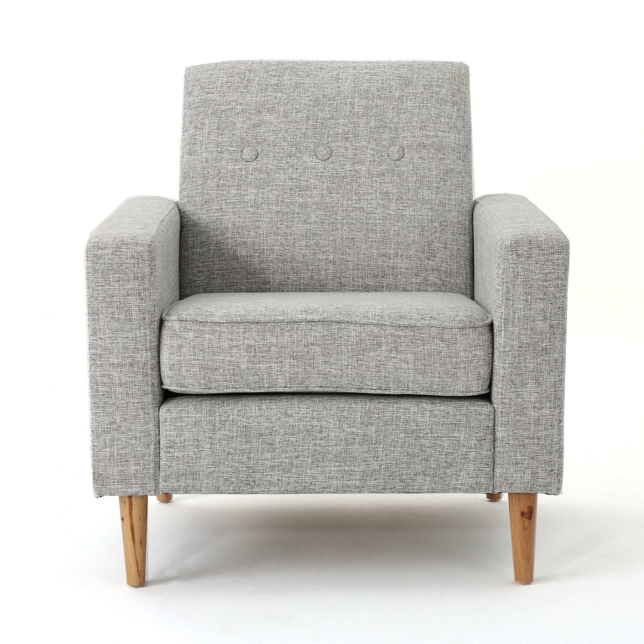 Nebulize - Upholstered Fabric Club Chair With Button Tufted And Square Off Arm And Back - Image 6