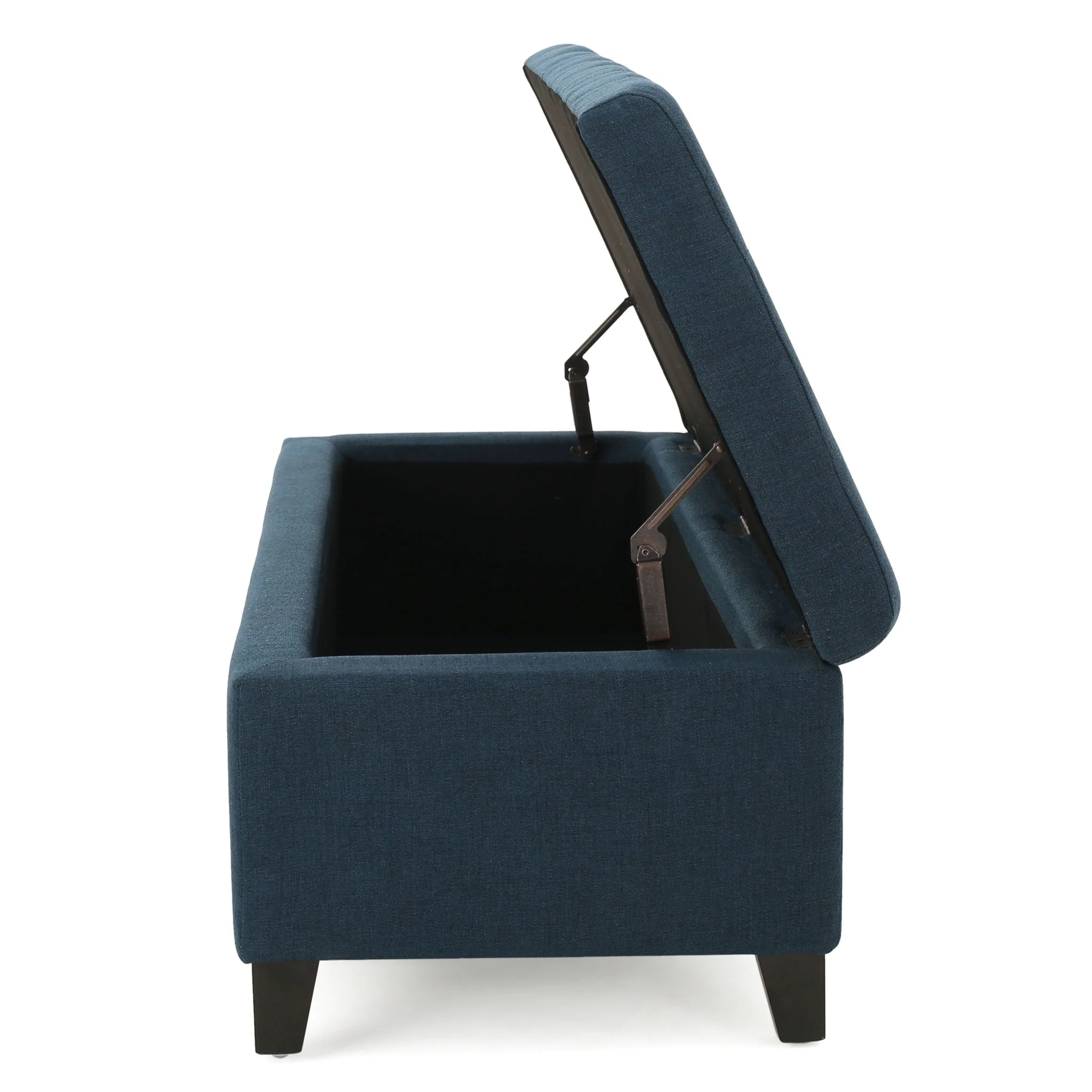 Nebulous - Fabric Upholstered Ottoman With Storage And Diamond Tufted Seat - Navy Blue - Image 5