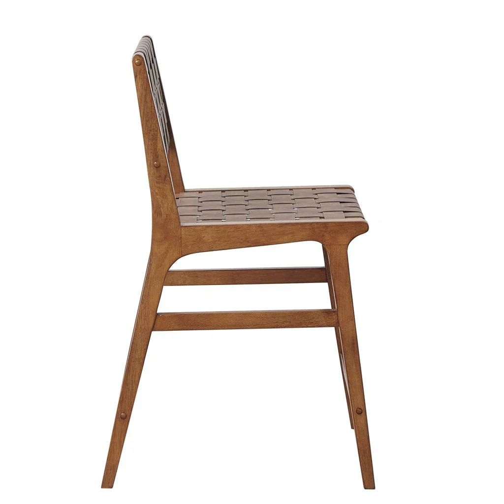 Nebuluxe Faux Leather Woven Counter Stool - Image 3