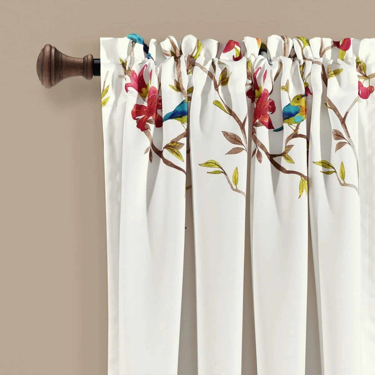 Neela Birds Light Filtering Window Curtain Panel Set - Image 3