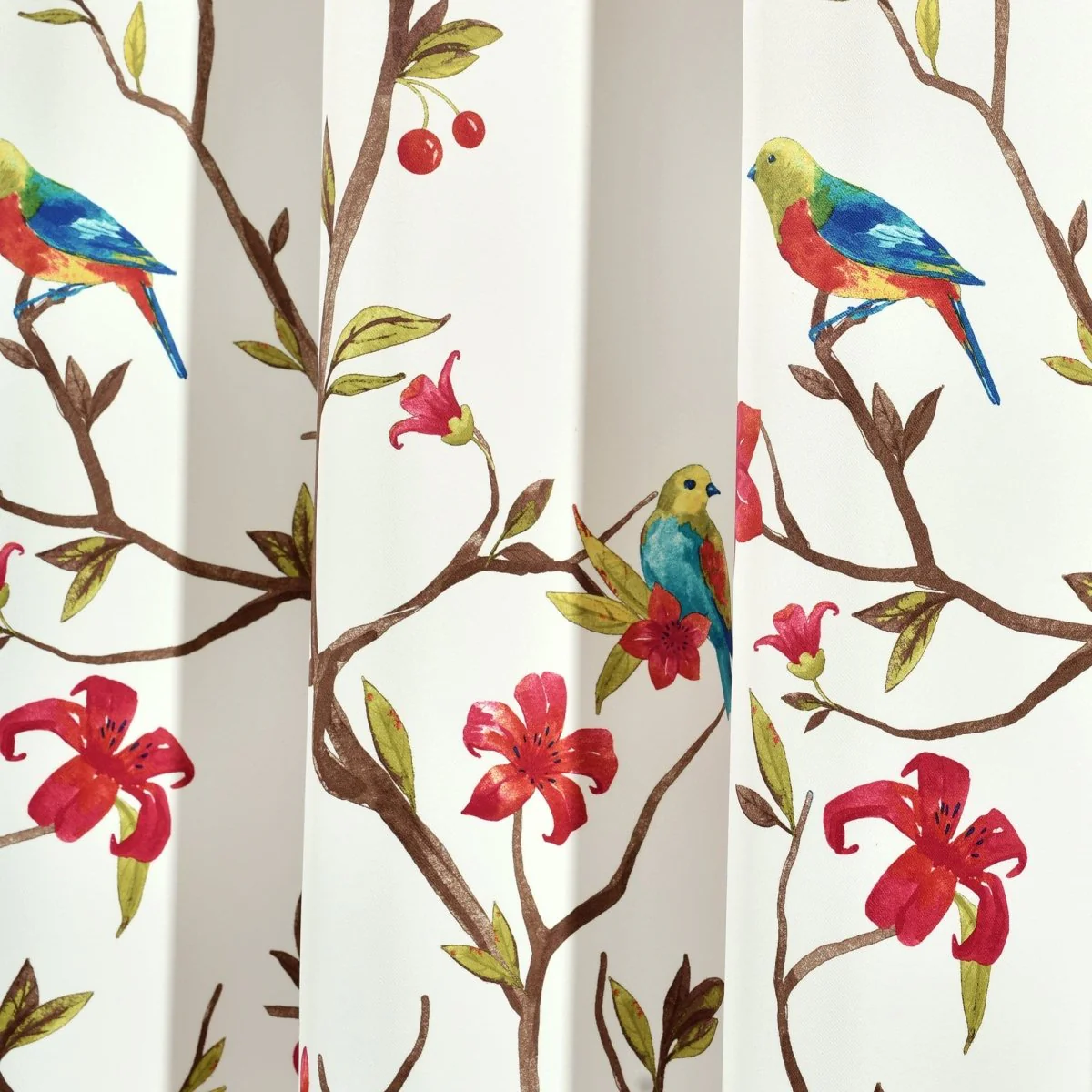 Neela Birds Light Filtering Window Curtain Panel Set - Image 5
