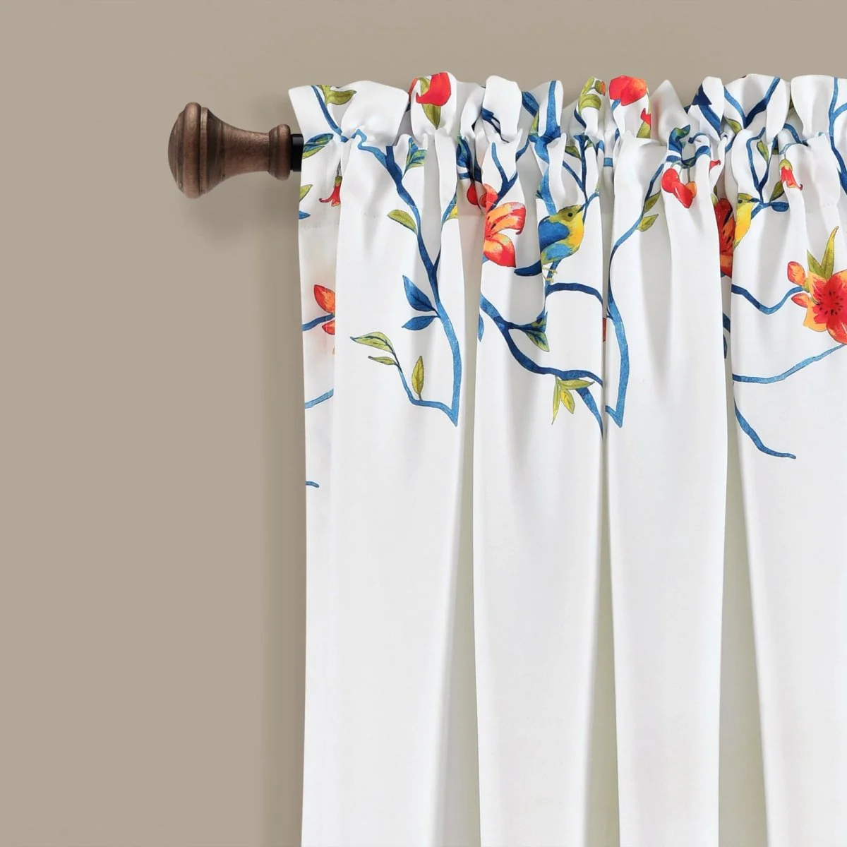 Neela Birds Light Filtering Window Curtain Panel Set - Image 6