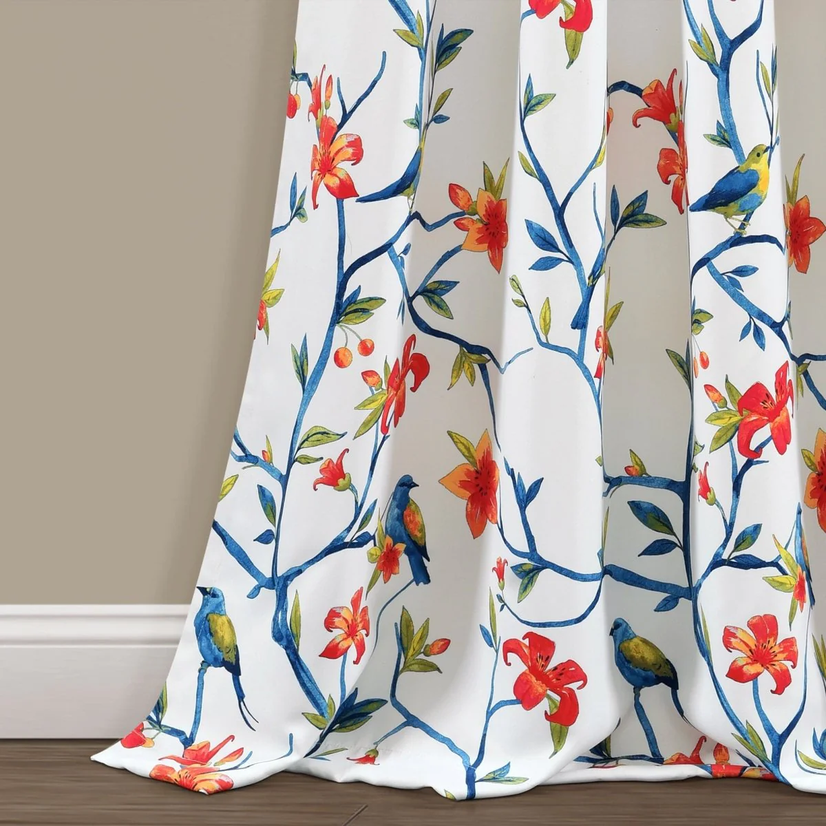 Neela Birds Light Filtering Window Curtain Panel Set - Image 7