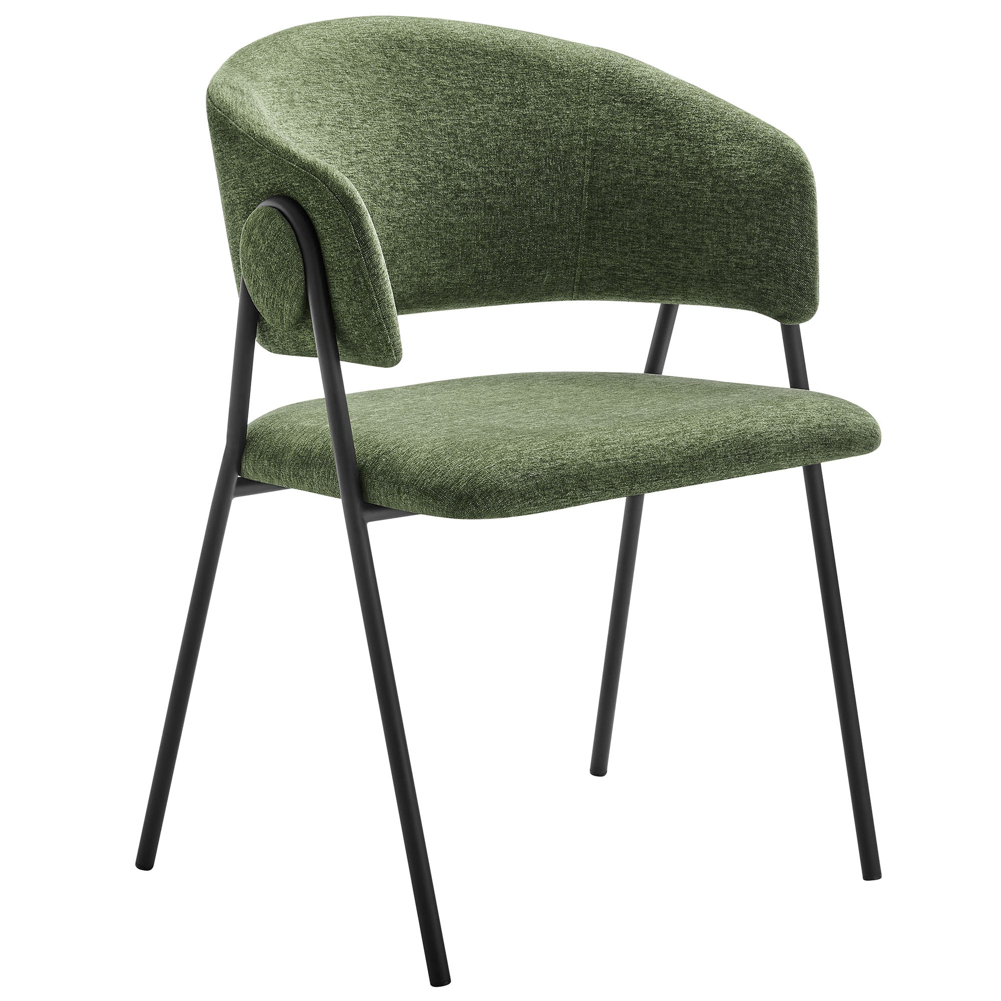 Nella Upholstered Heathered Chenille Dining Chairs Set of 2 by Modway - Image 18