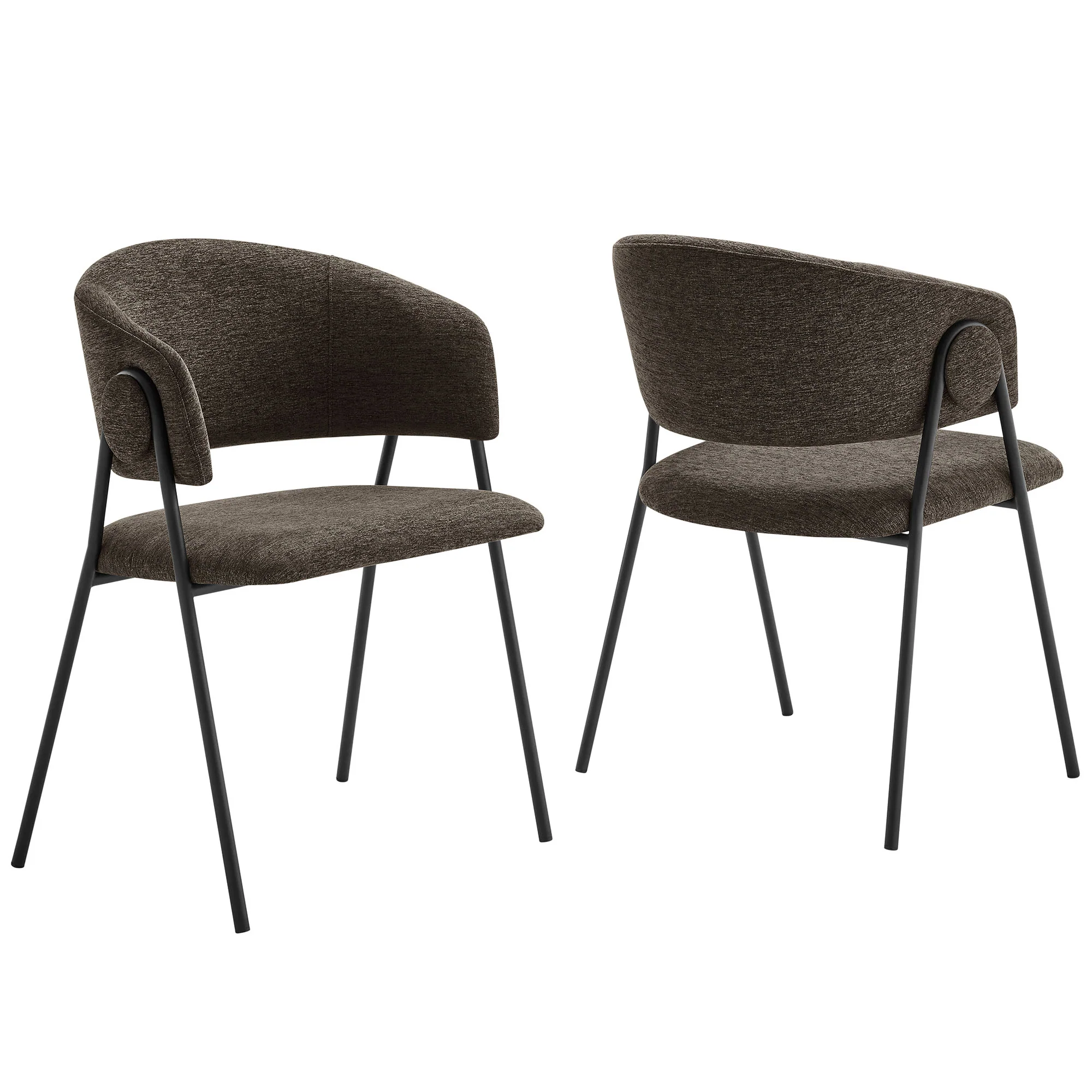 Nella Upholstered Heathered Chenille Dining Chairs Set of 2 by Modway - Image 28