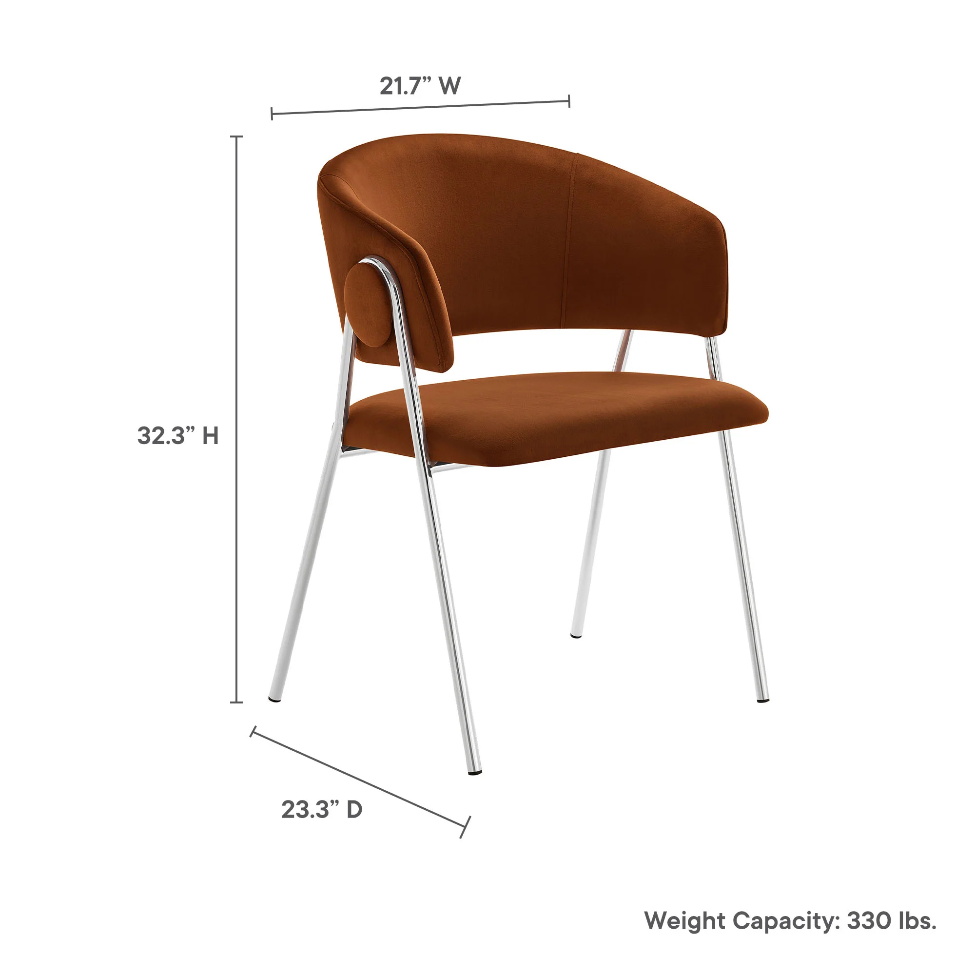 Nella Upholstered Performance Velvet Dining Chair Set of 2 - Image 25