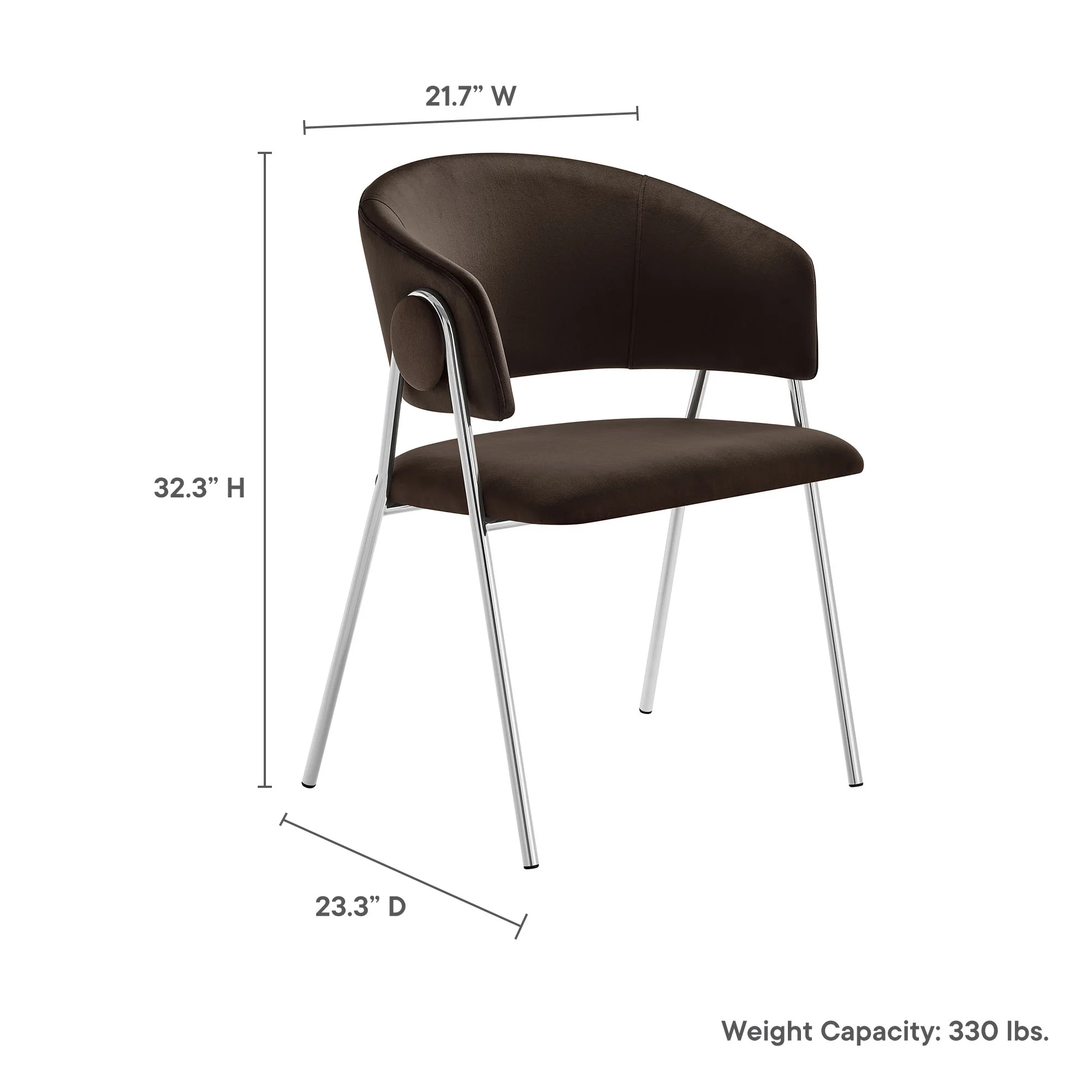Nella Upholstered Performance Velvet Dining Chair Set of 2 - Image 26