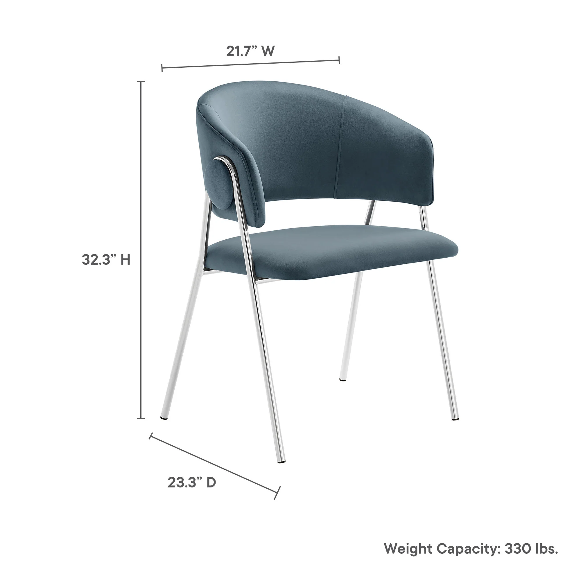 Nella Upholstered Performance Velvet Dining Chair Set of 2 - Image 31