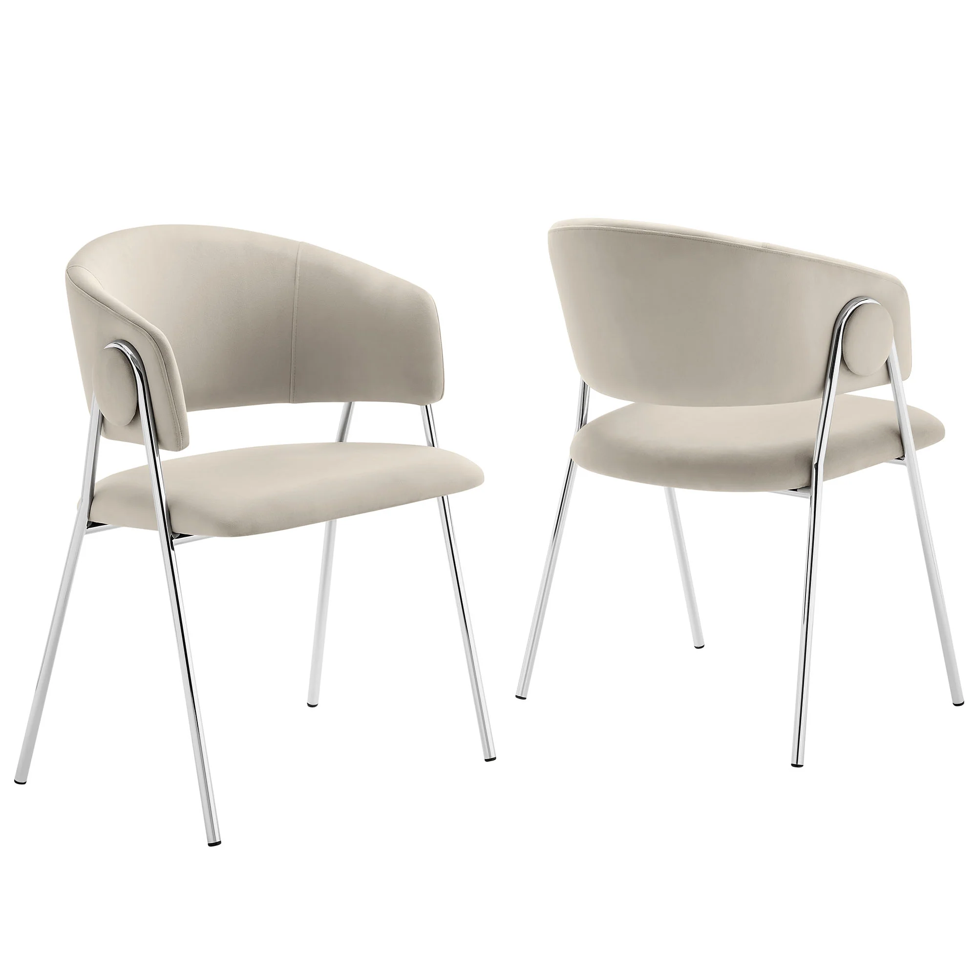 Nella Upholstered Performance Velvet Dining Chair Set of 2 - Image 32