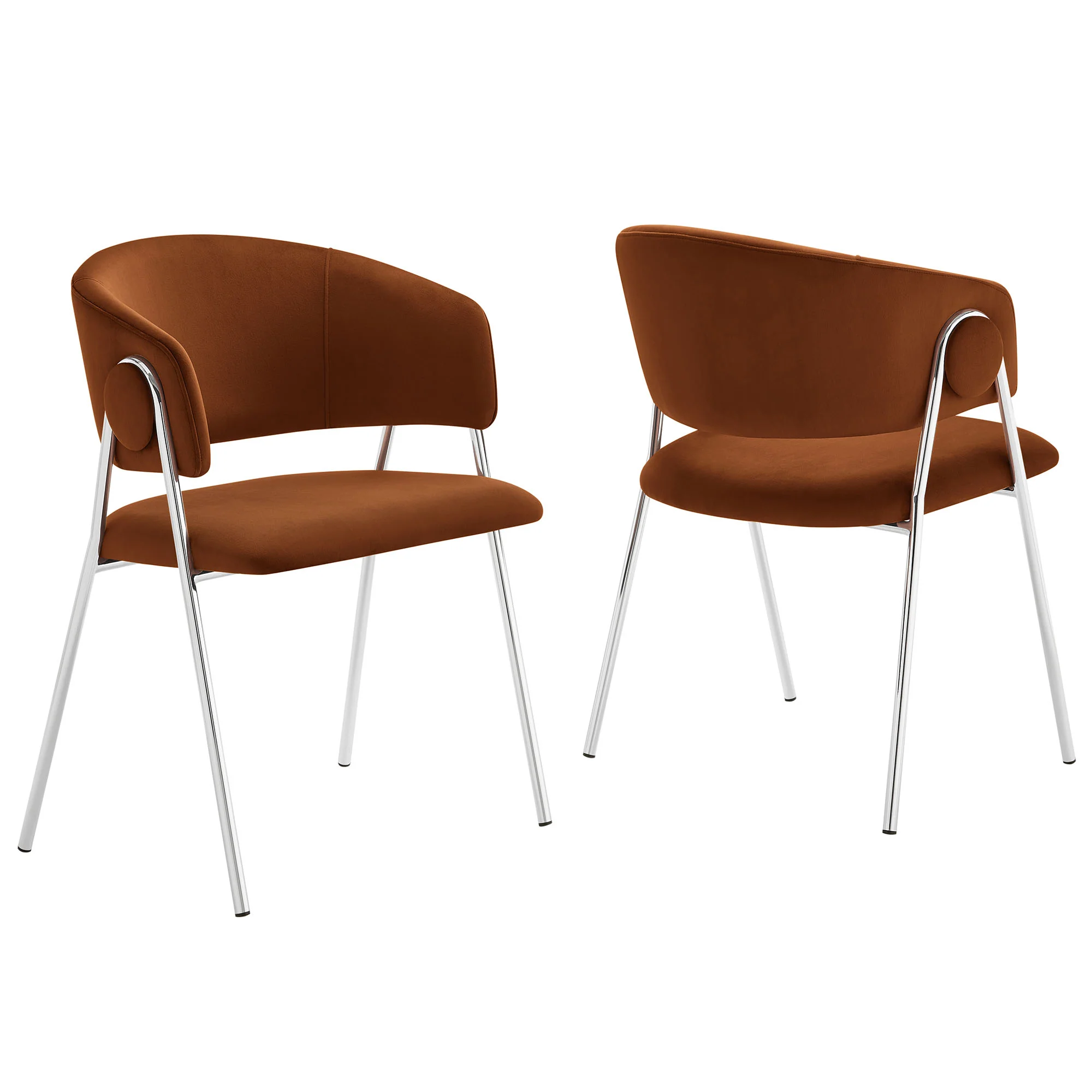 Nella Upholstered Performance Velvet Dining Chair Set of 2 - Image 33