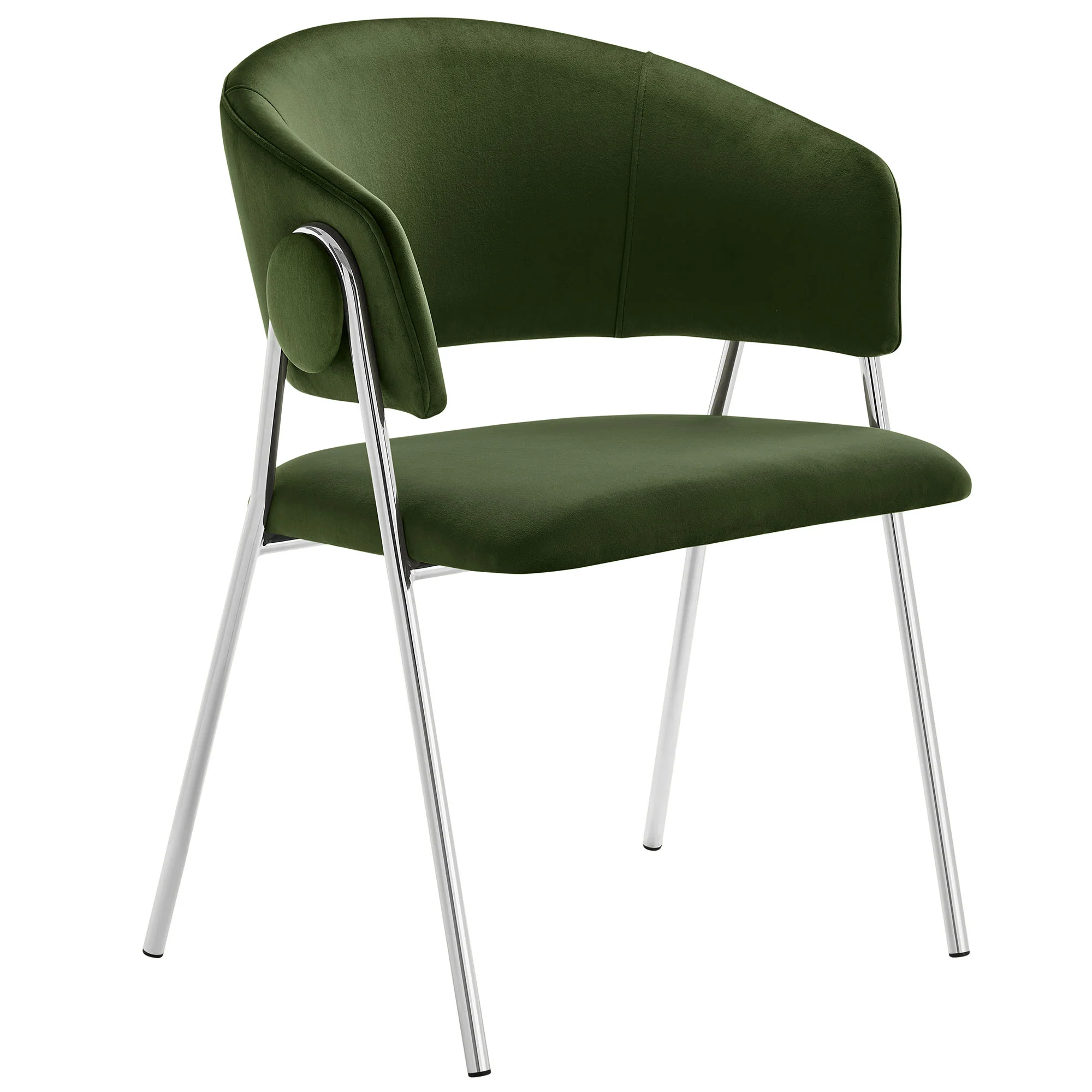 Nella Upholstered Performance Velvet Dining Chair Set of 2 - Image 4
