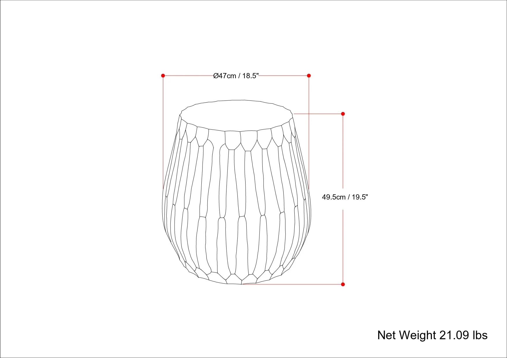Nellie Cast Aluminum Side Table - Image 8