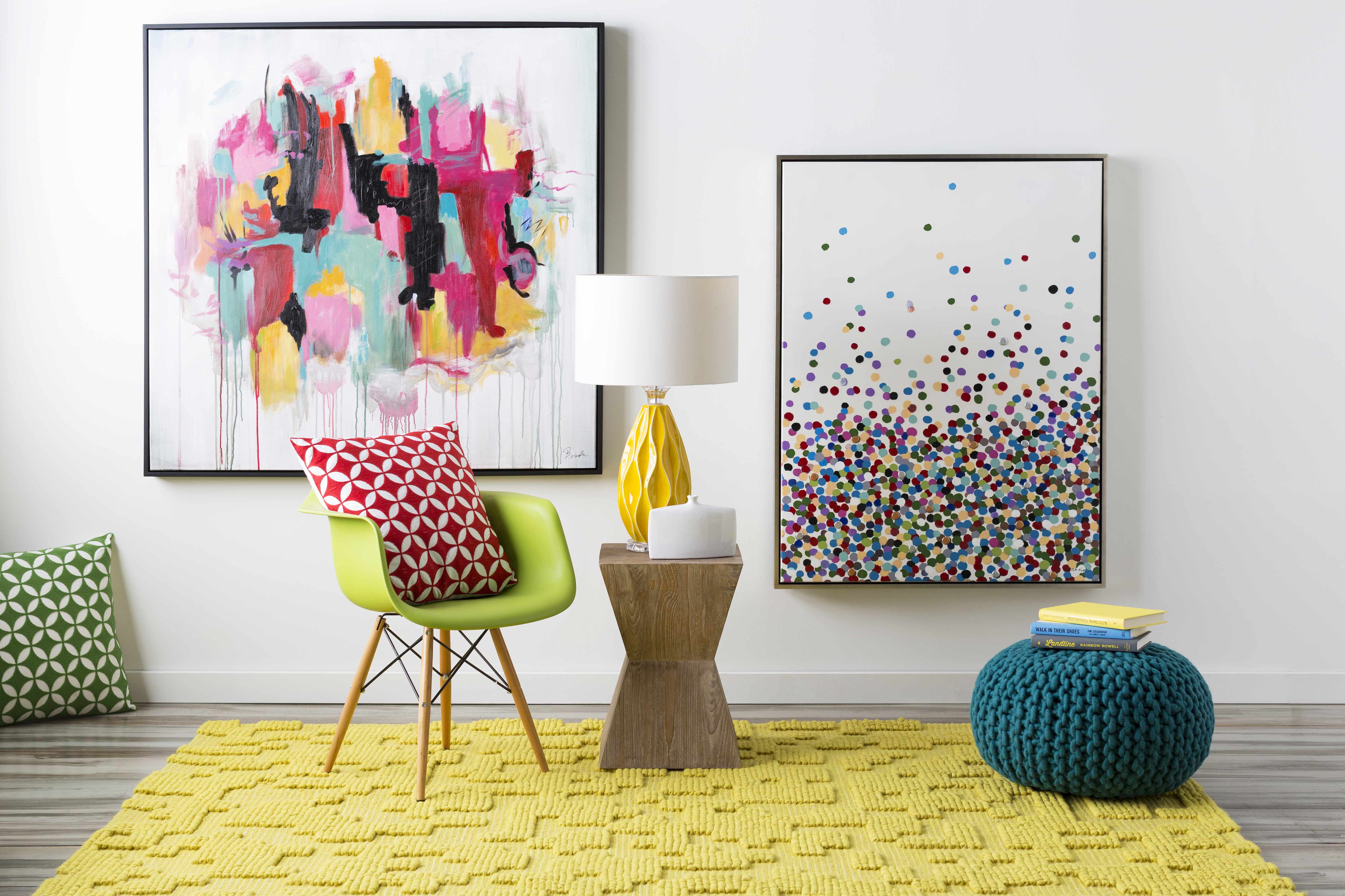 Nelse Multicolor Polka Dot Pattern Wall Art - Image 3
