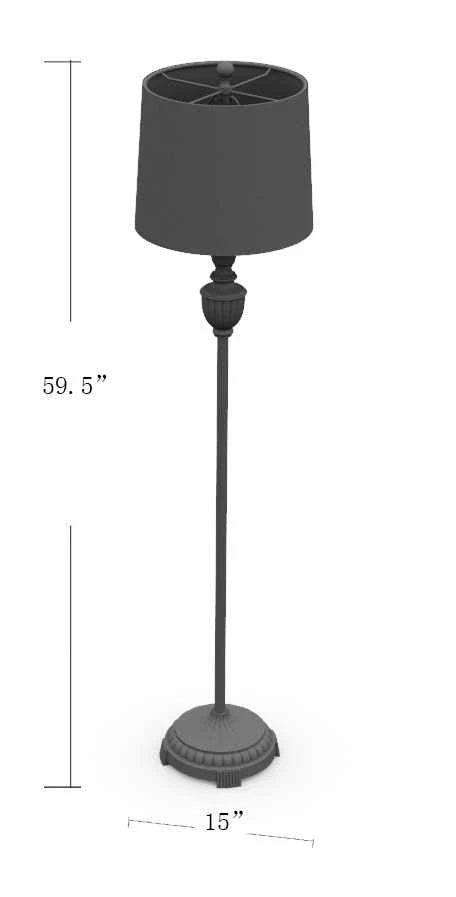 Nelspruit Gray Resin Floor Lamp - Image 9