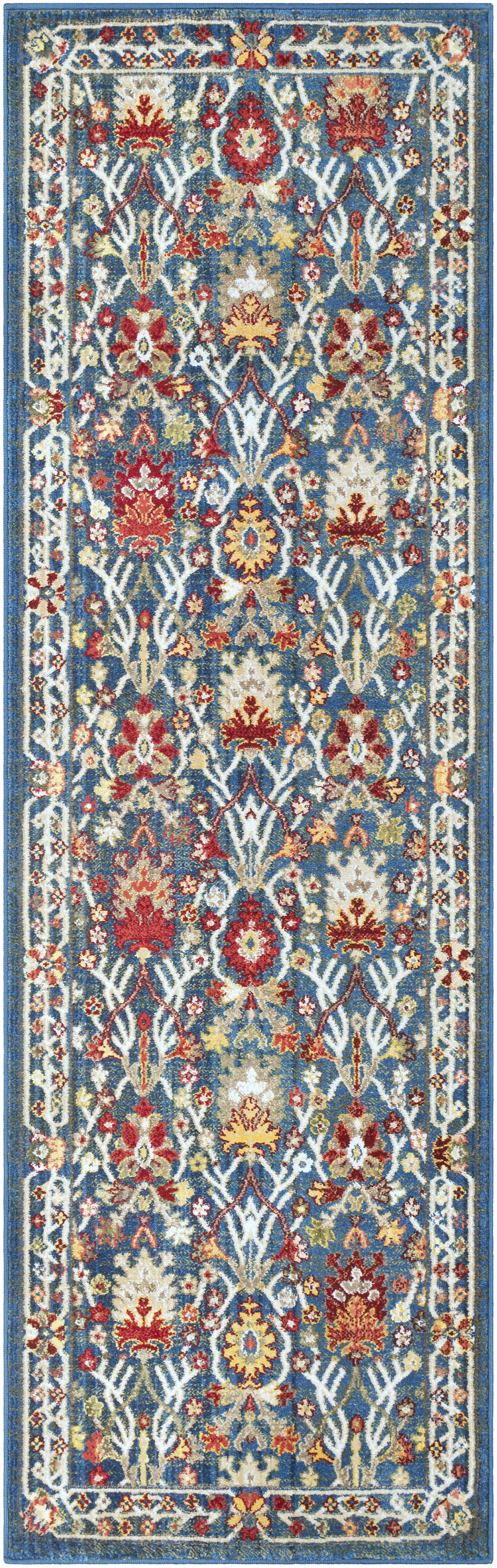 Neola Navy Blue Damask Area Rug - Image 10