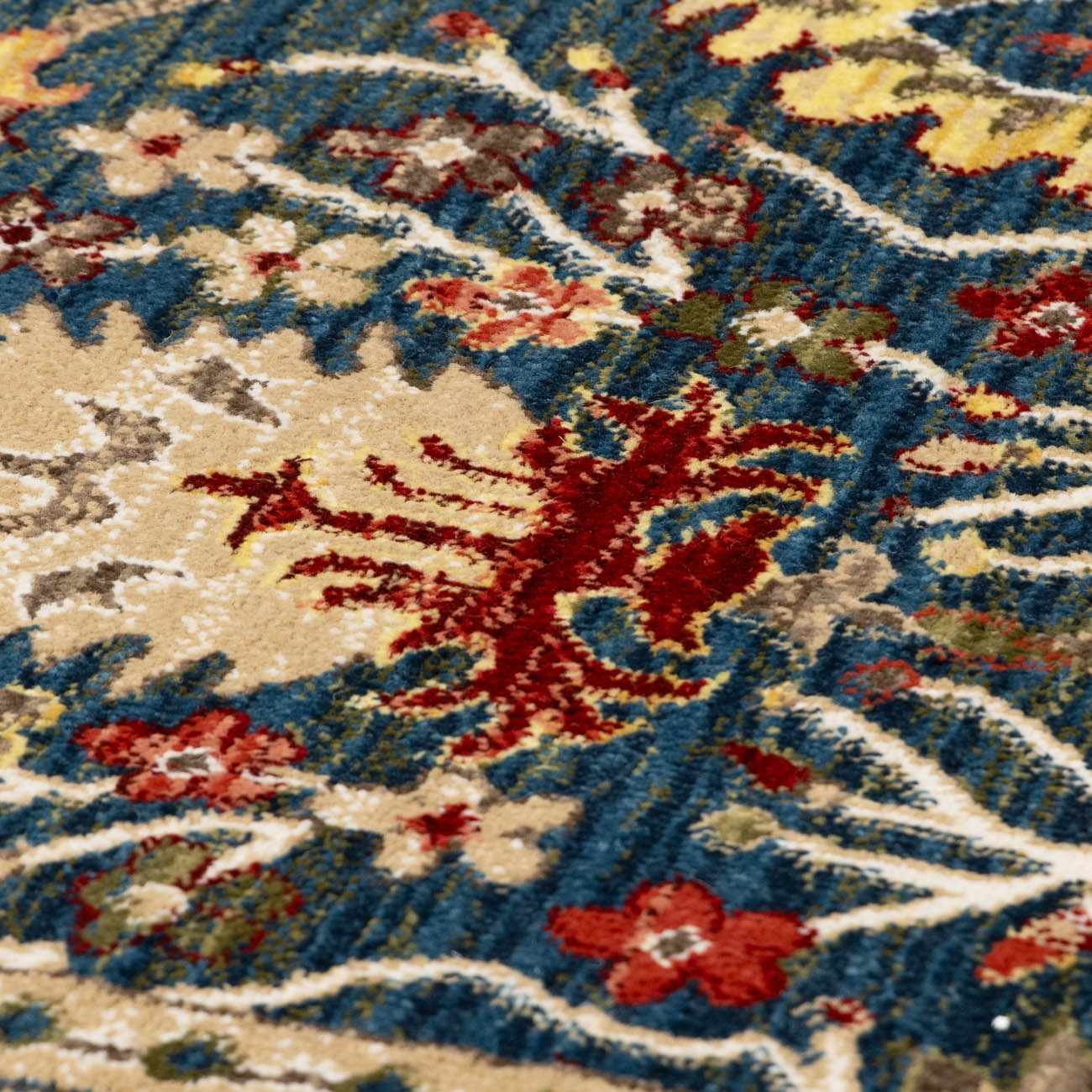 Neola Navy Blue Damask Area Rug - Image 14