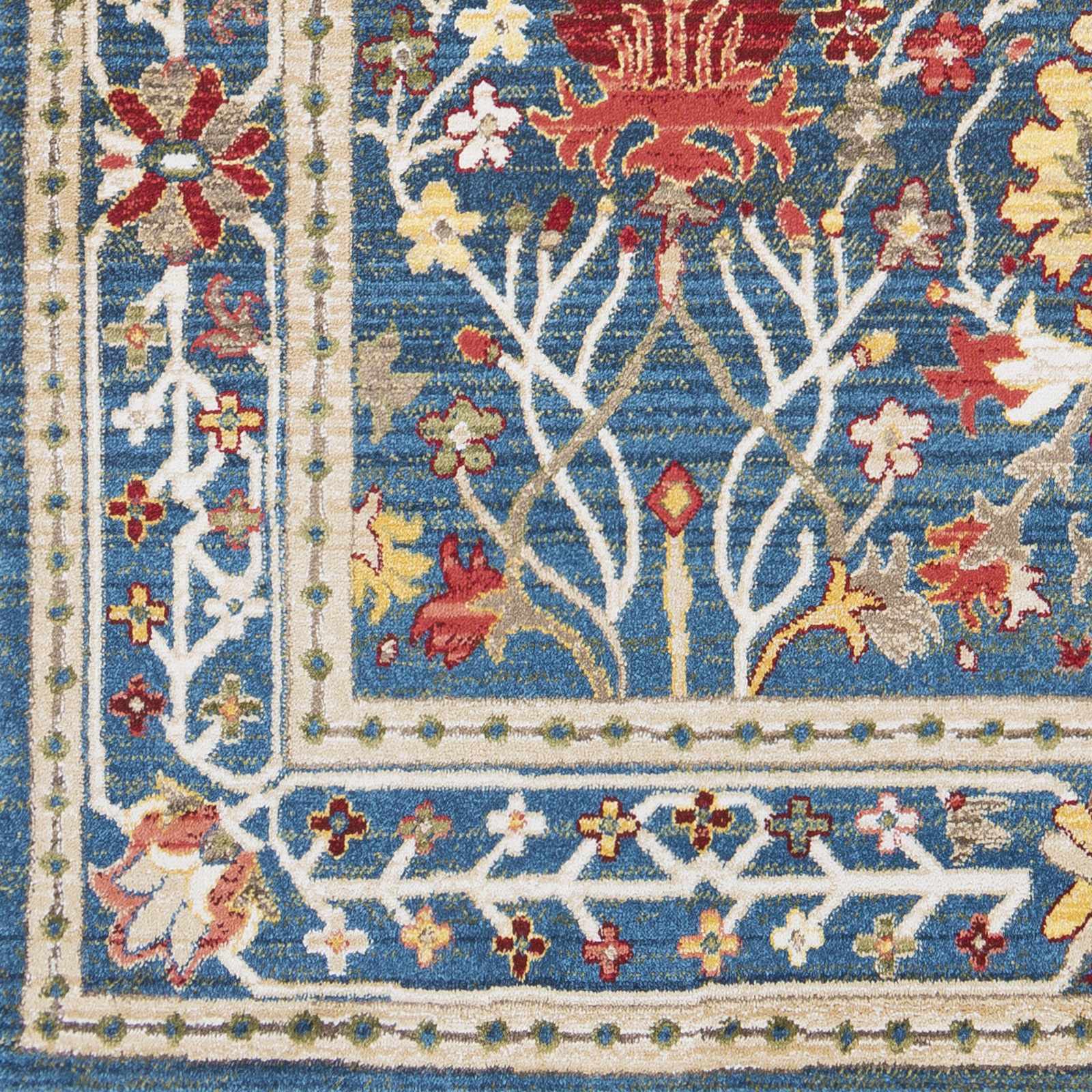 Neola Navy Blue Damask Area Rug - Image 8