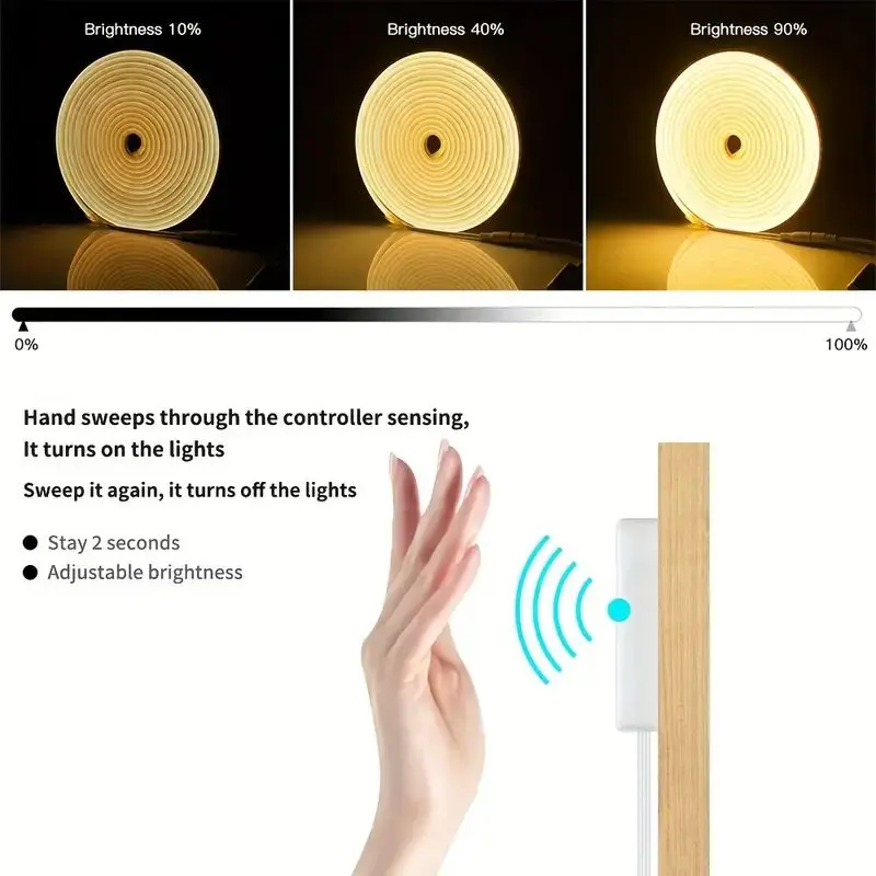 Neon LED Light Strip 5V USB Smart Gesture Sensor Dimmer Switch Flexible Waterproof Silicone Neon Sign Rope Tupe Room Decoration - Image 3