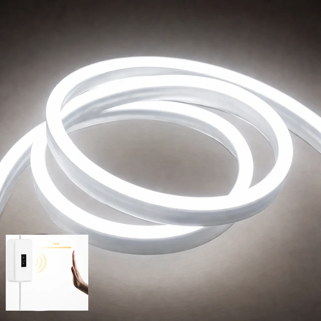 Neon LED Light Strip 5V USB Smart Gesture Sensor Dimmer Switch Flexible Waterproof Silicone Neon Sign Rope Tupe Room Decoration - Image 8