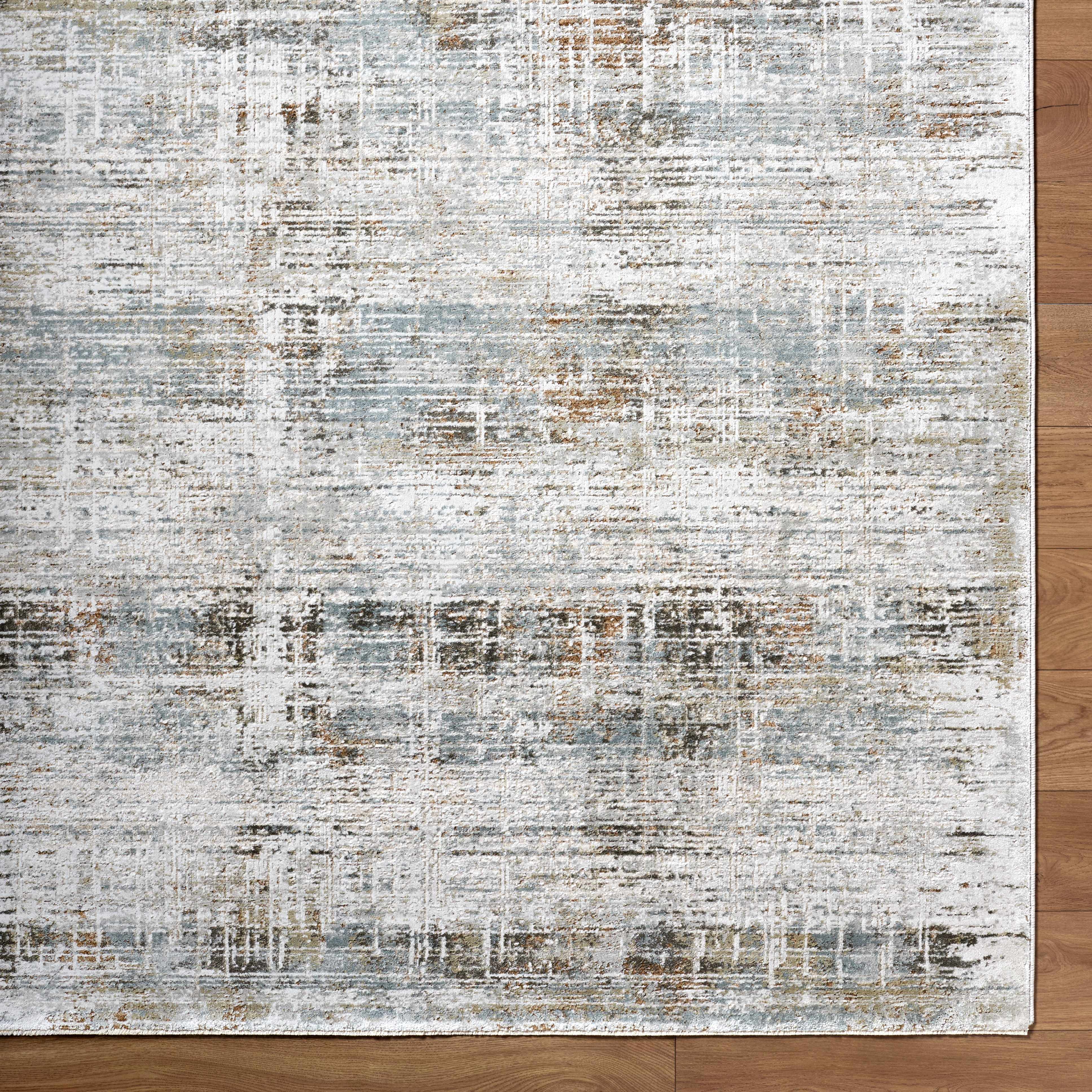 Neron Blue Gray Abstract Rug - Image 6