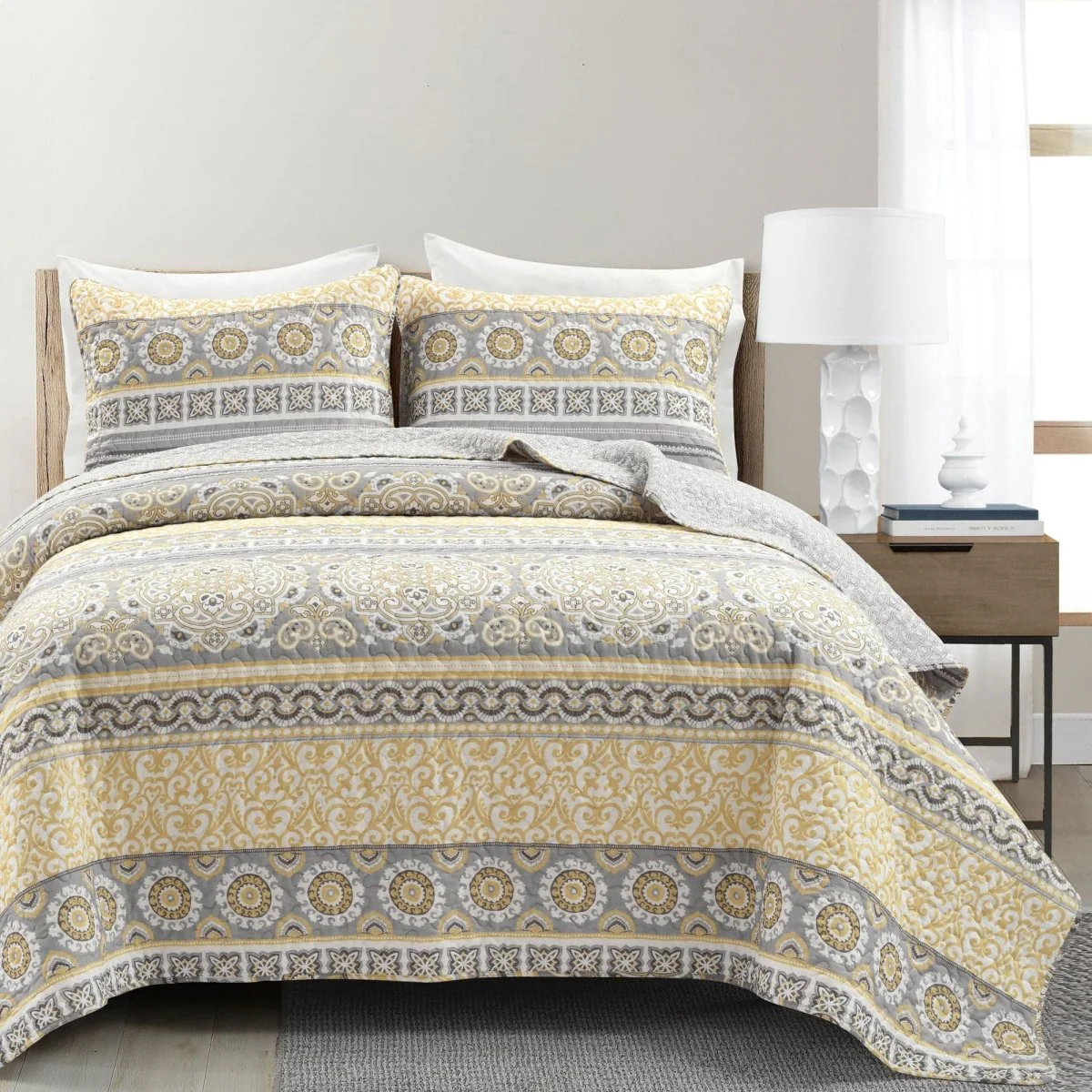 Nesco Stripe 3 Piece Quilt Set - Image 6