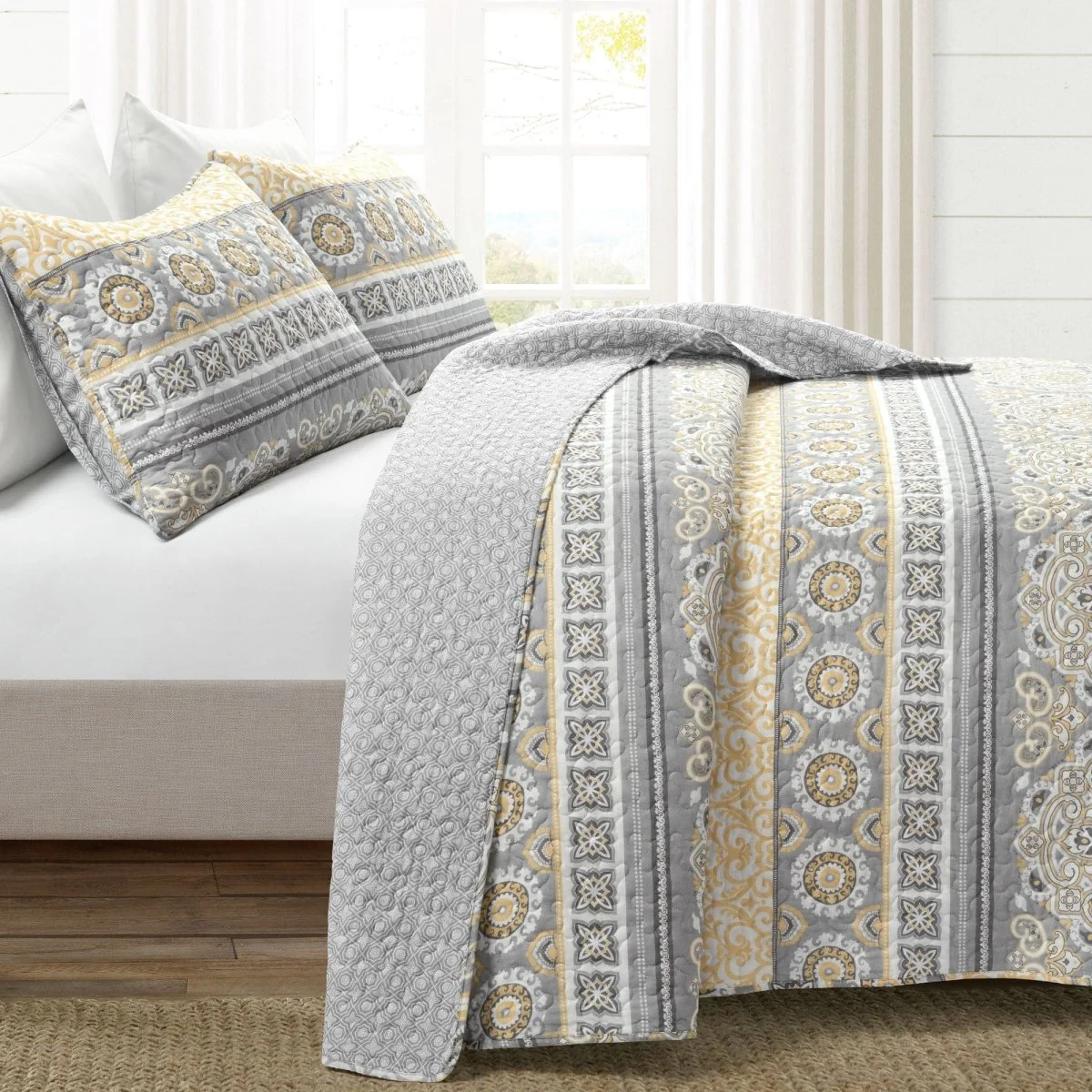 Nesco Stripe 3 Piece Quilt Set - Image 7