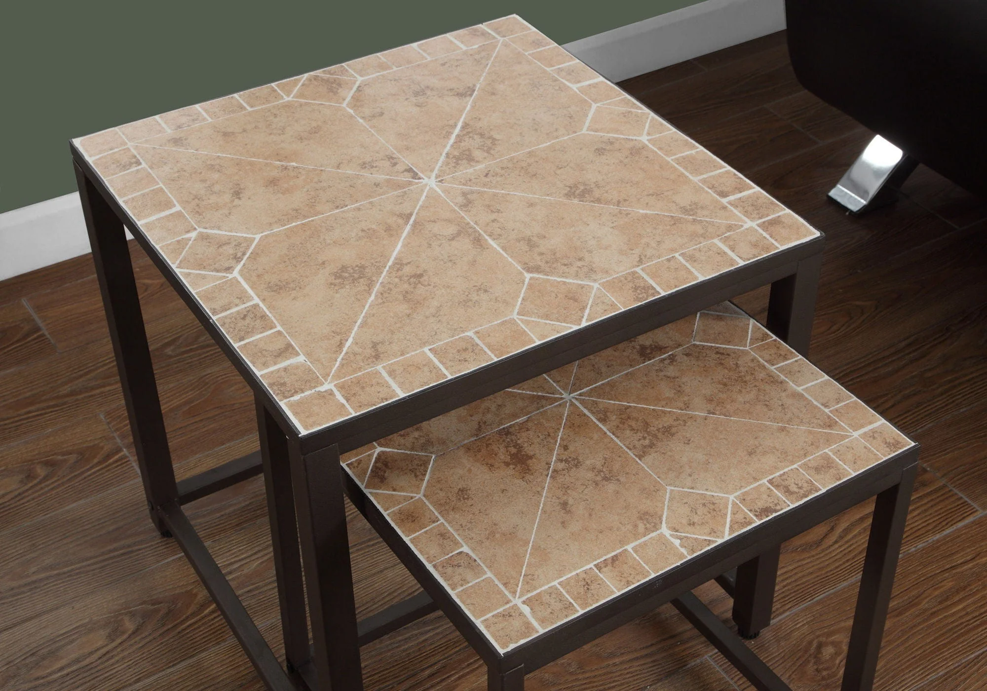 Nesting Table, Space-Saving Design Transitional (Set of 2) - Image 3