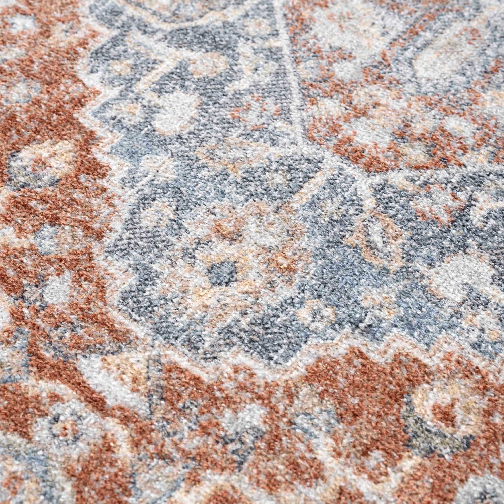 Neta Red & Blue Flat Pile Washable Rug - Image 10